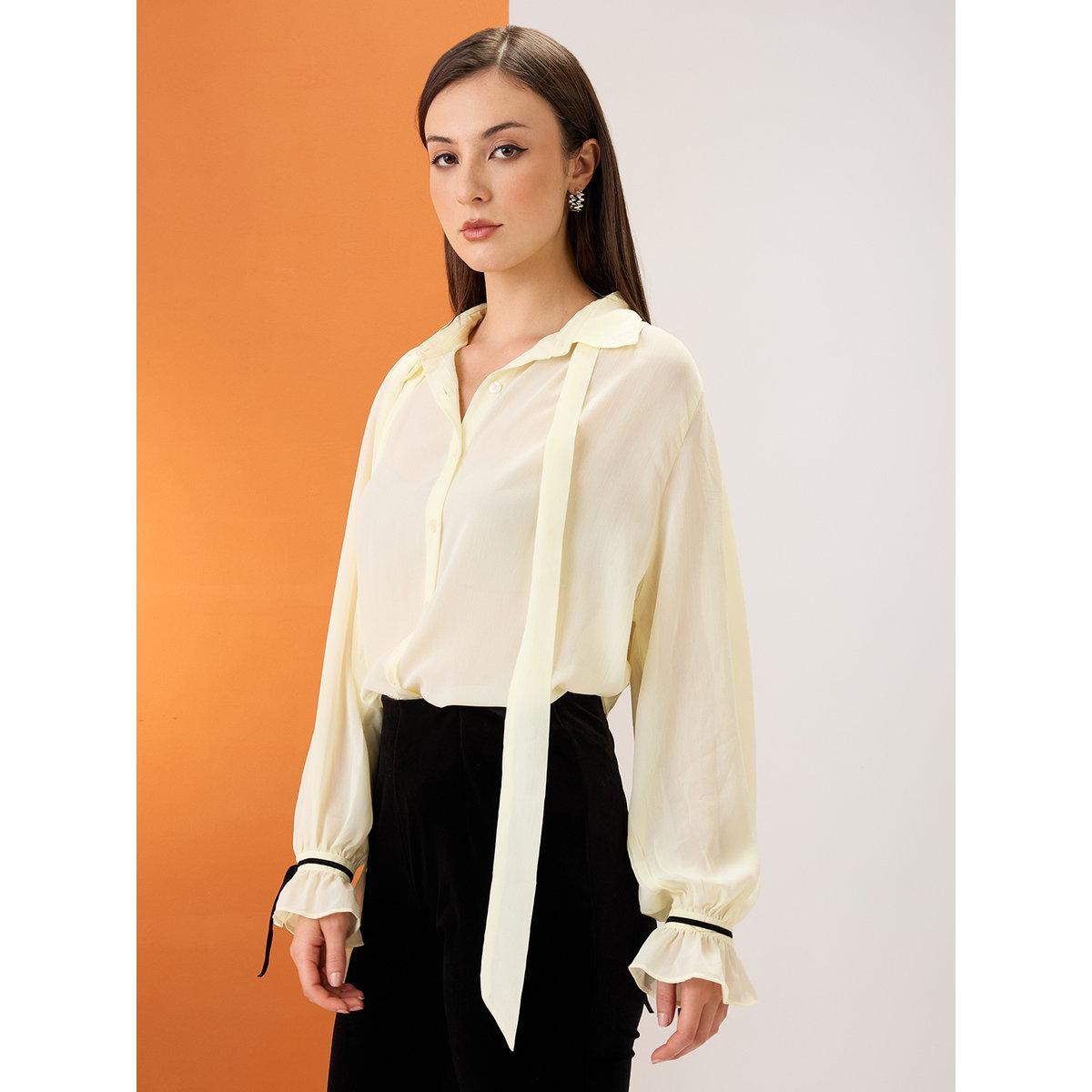 بلوزة شيفون بتفاصيل ربطة-women-clothing-shirtsandblouses-shirts-image-2