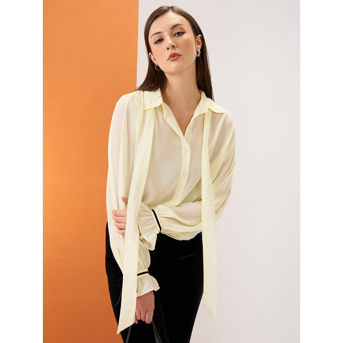 بلوزة شيفون بتفاصيل ربطة-women-clothing-shirtsandblouses-shirts-image-5