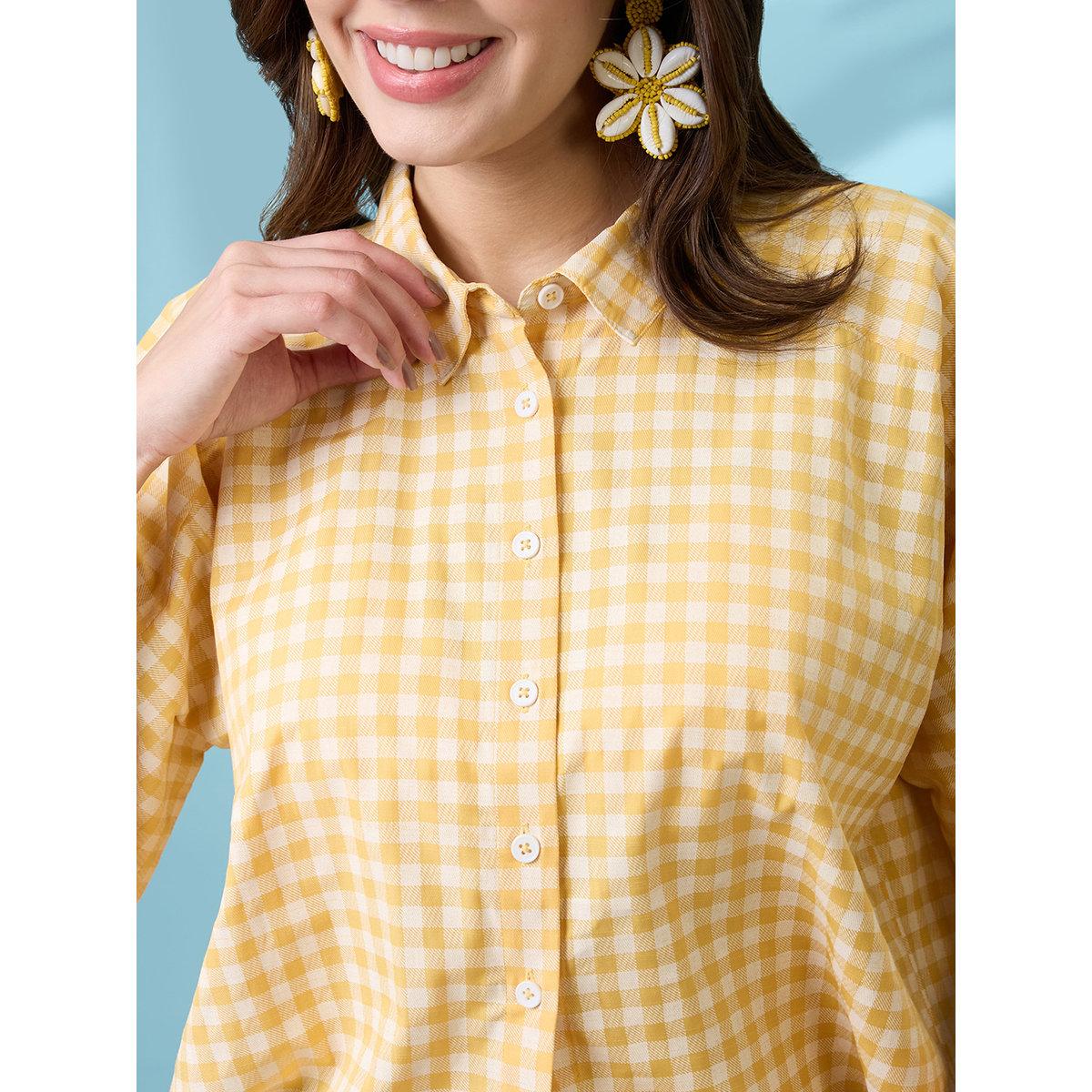 بلوزة بطبعة مربعات جنجهام-women-clothing-shirtsandblouses-shirts-image-4