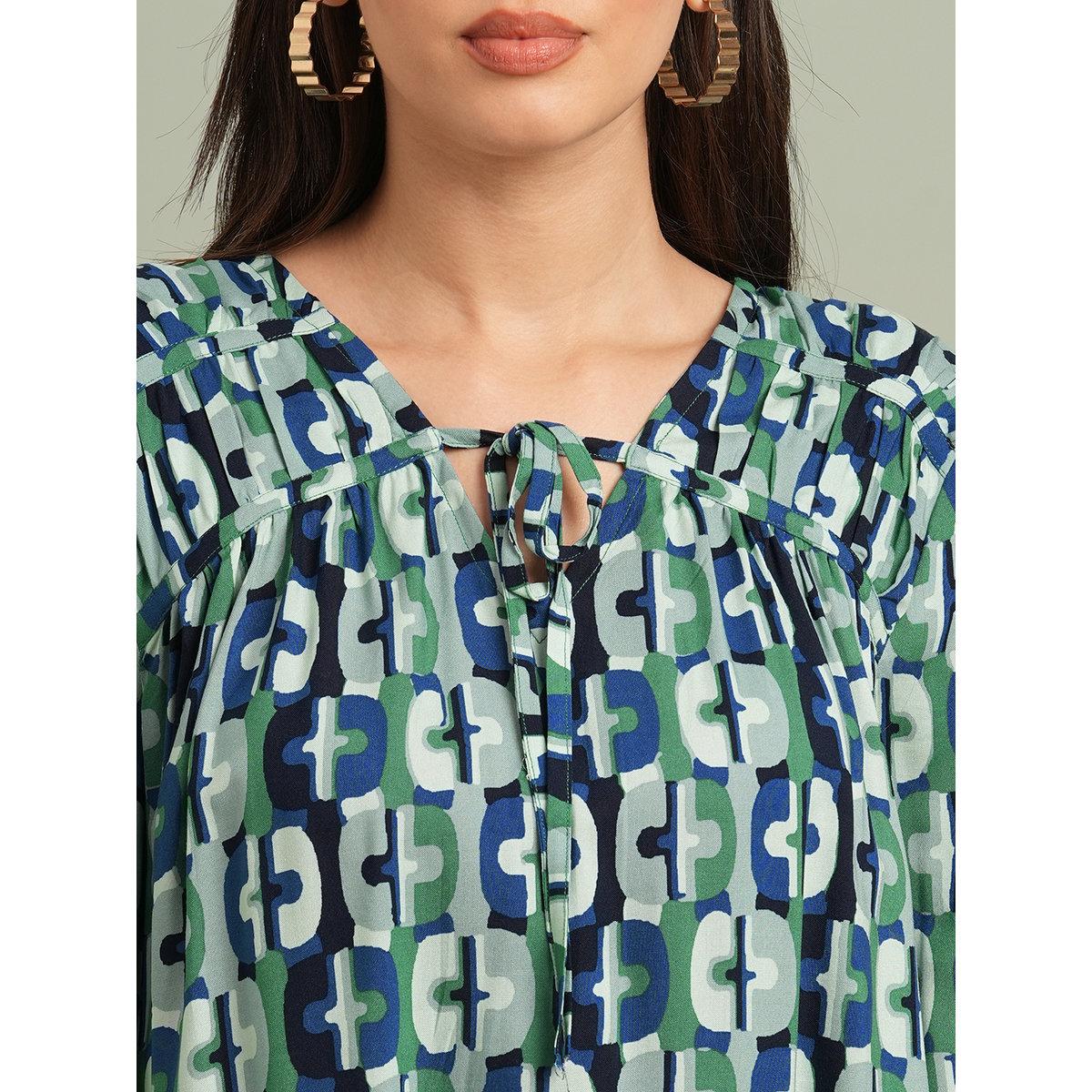 بلوزة مُطبعة بالكامل بتفاصيل أربطة-women-clothing-shirtsandblouses-blouses-image-4