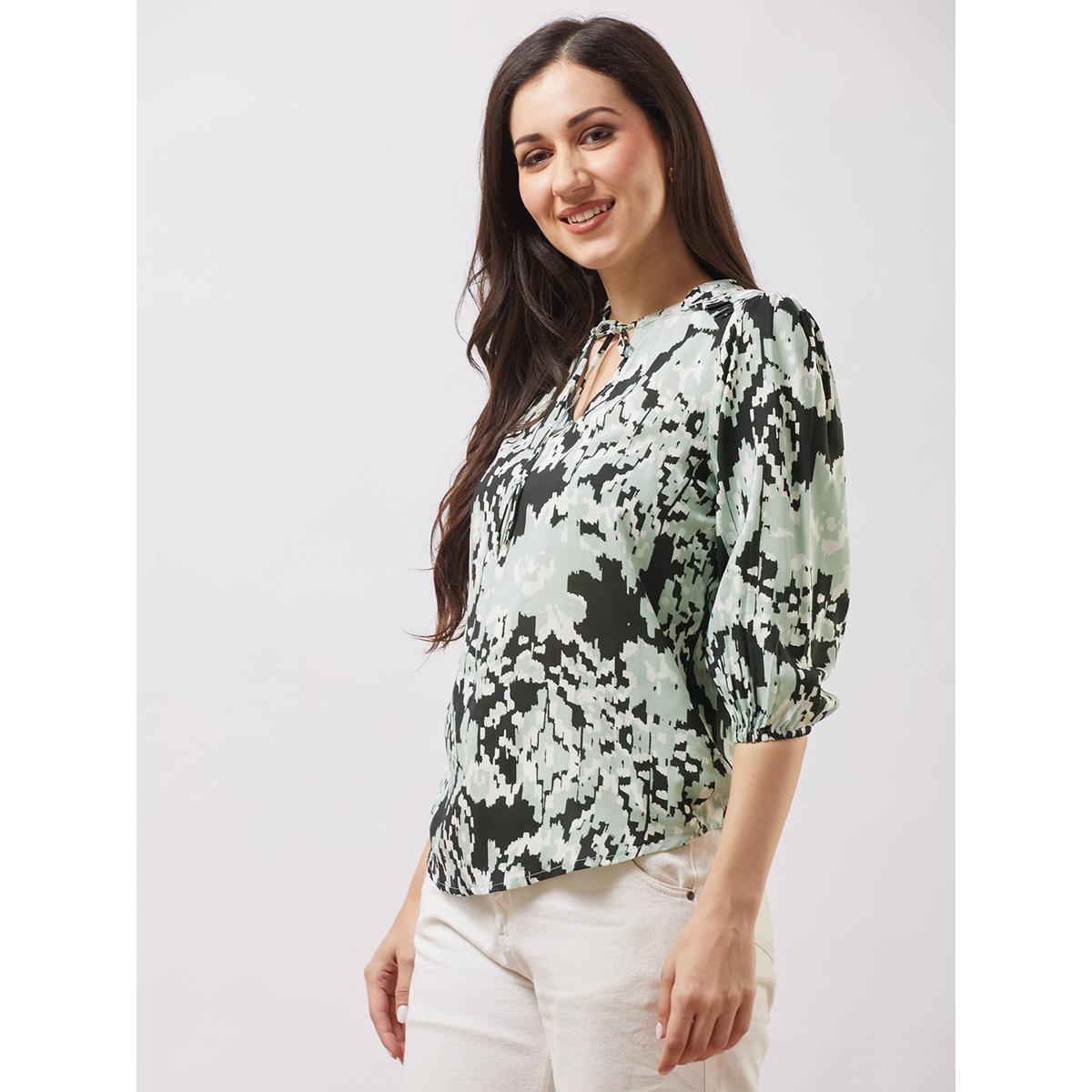بلوزة مُطبعة بالكامل بتفاصيل أربطة-women-clothing-shirtsandblouses-blouses-image-2