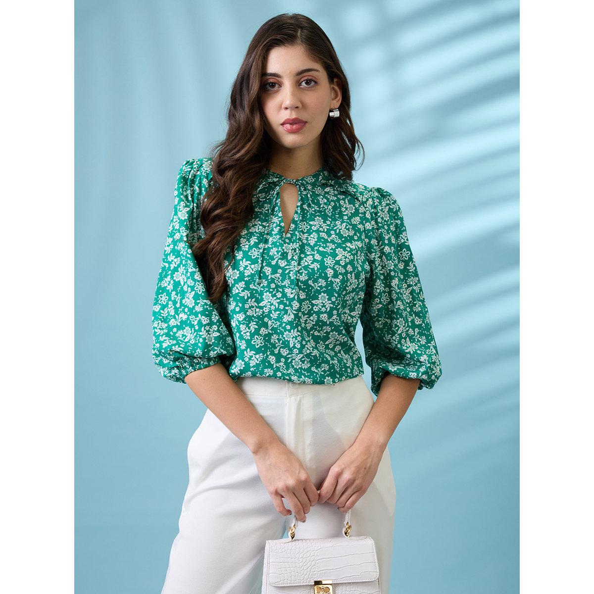 بلوزة بطبعة زهور وياقة بأربطة-women-clothing-shirtsandblouses-blouses-image-1