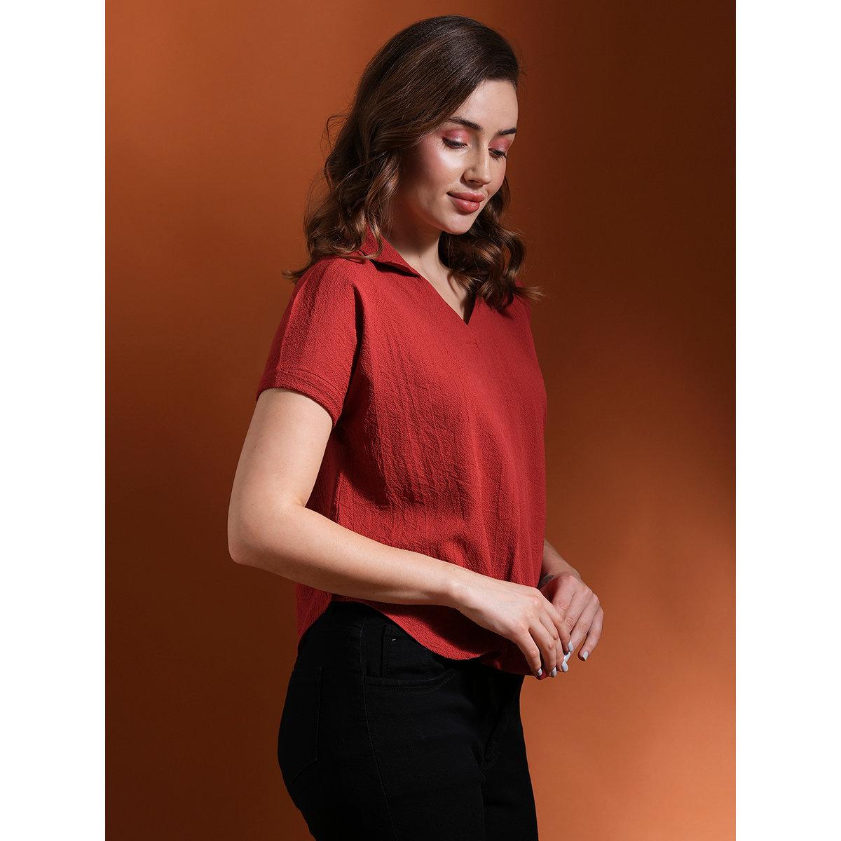 بلوزة بأكمام قصيرة-women-clothing-shirtsandblouses-shirts-image-2