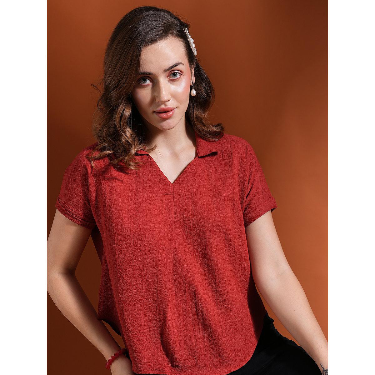 بلوزة بأكمام قصيرة-women-clothing-shirtsandblouses-shirts-image-5