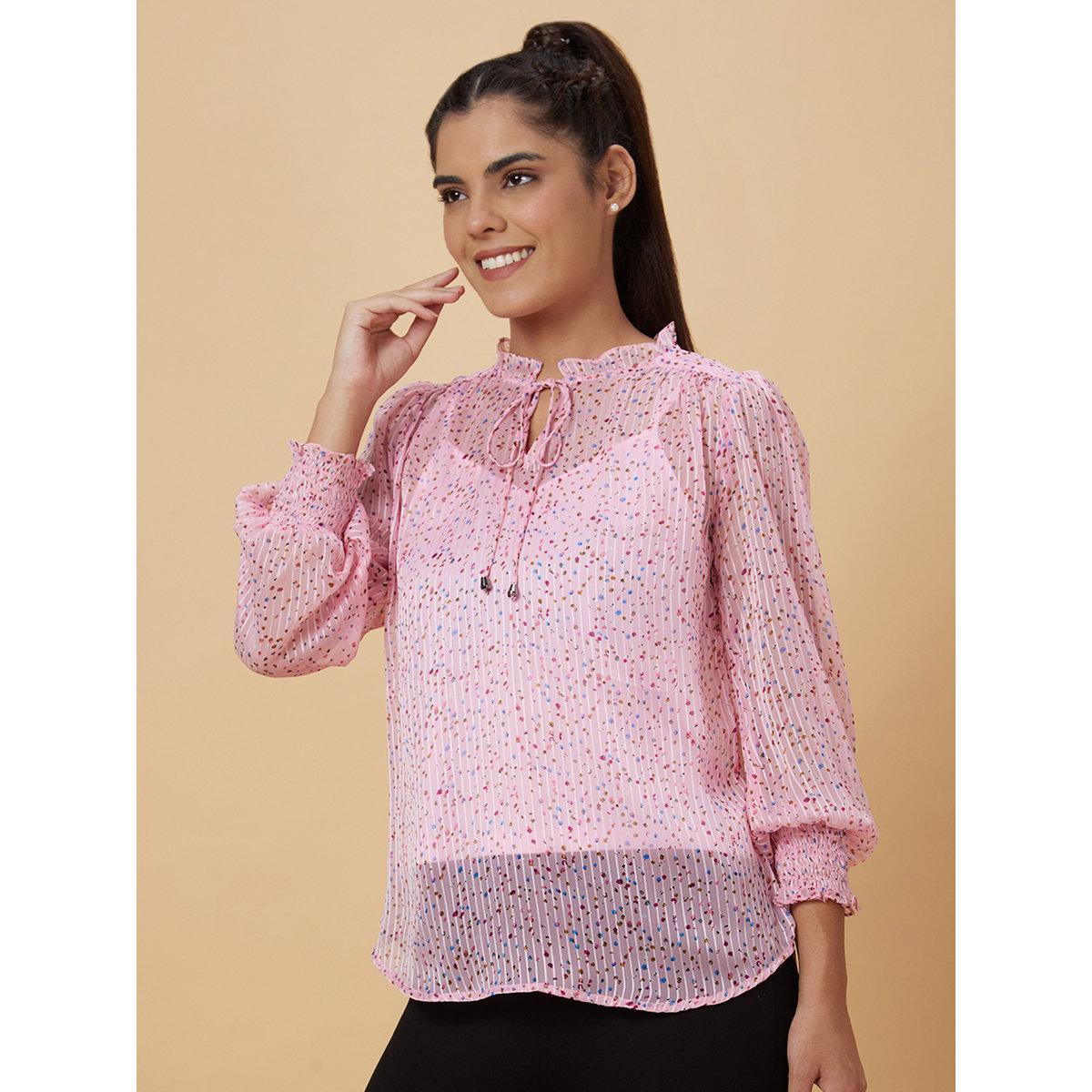 بلوزة بطبعة ديتسي مع بلوزة بحمالات-women-clothing-tshirts-image-4