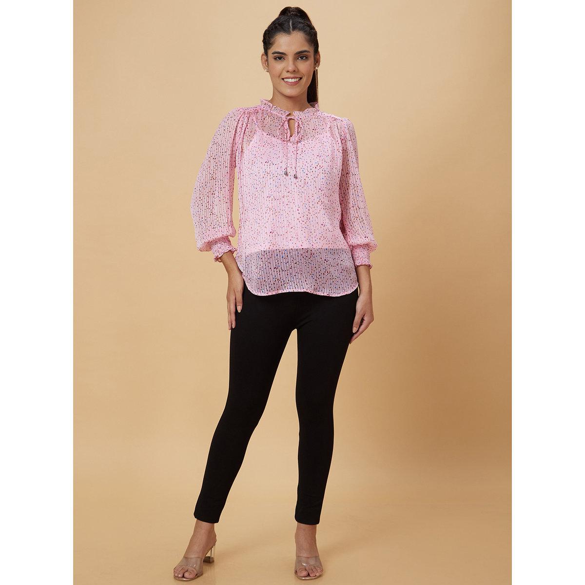 بلوزة بطبعة ديتسي مع بلوزة بحمالات-women-clothing-tshirts-image-6