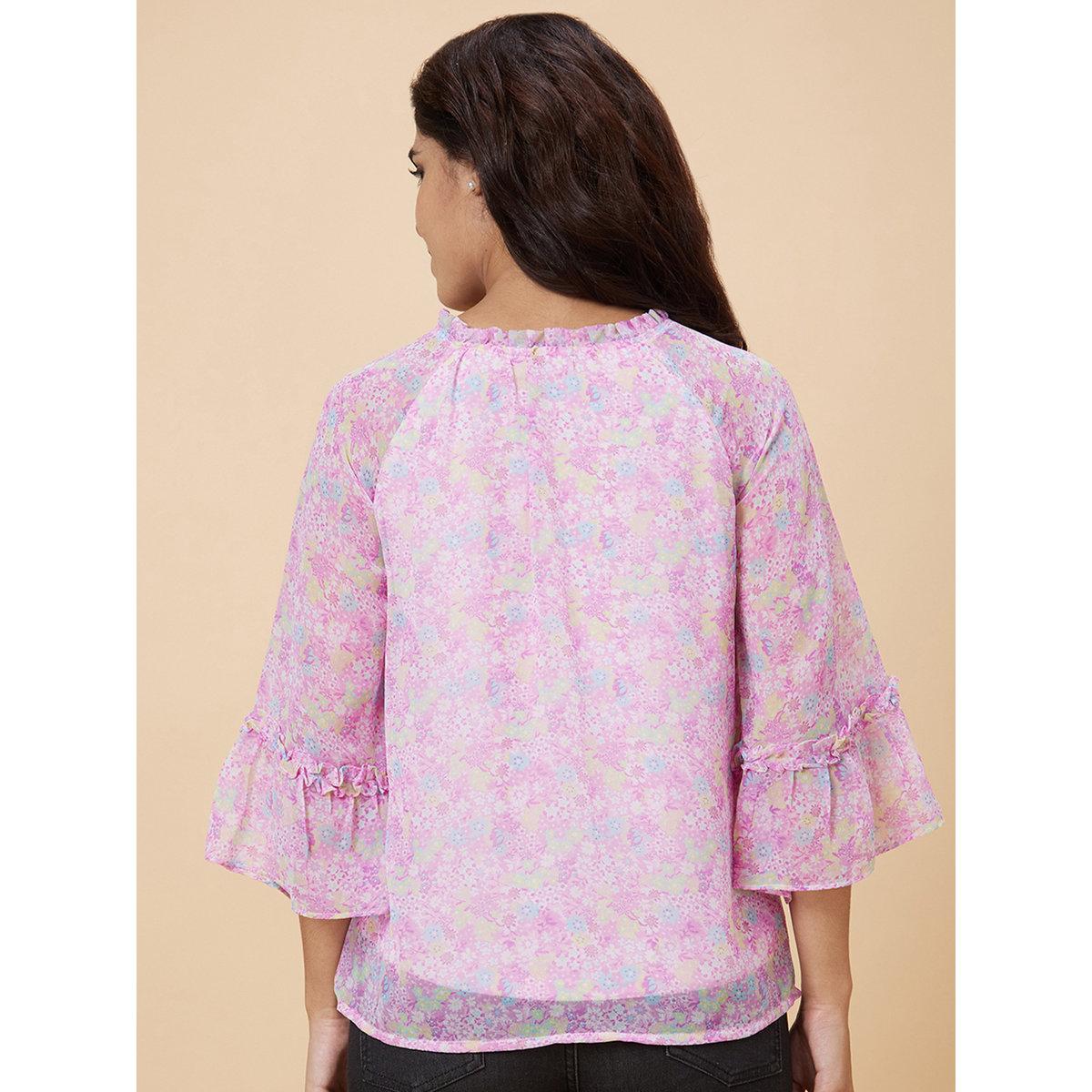 بلوزة بطبعة زهور وياقة بأربطة-women-clothing-shirtsandblouses-blouses-image-3