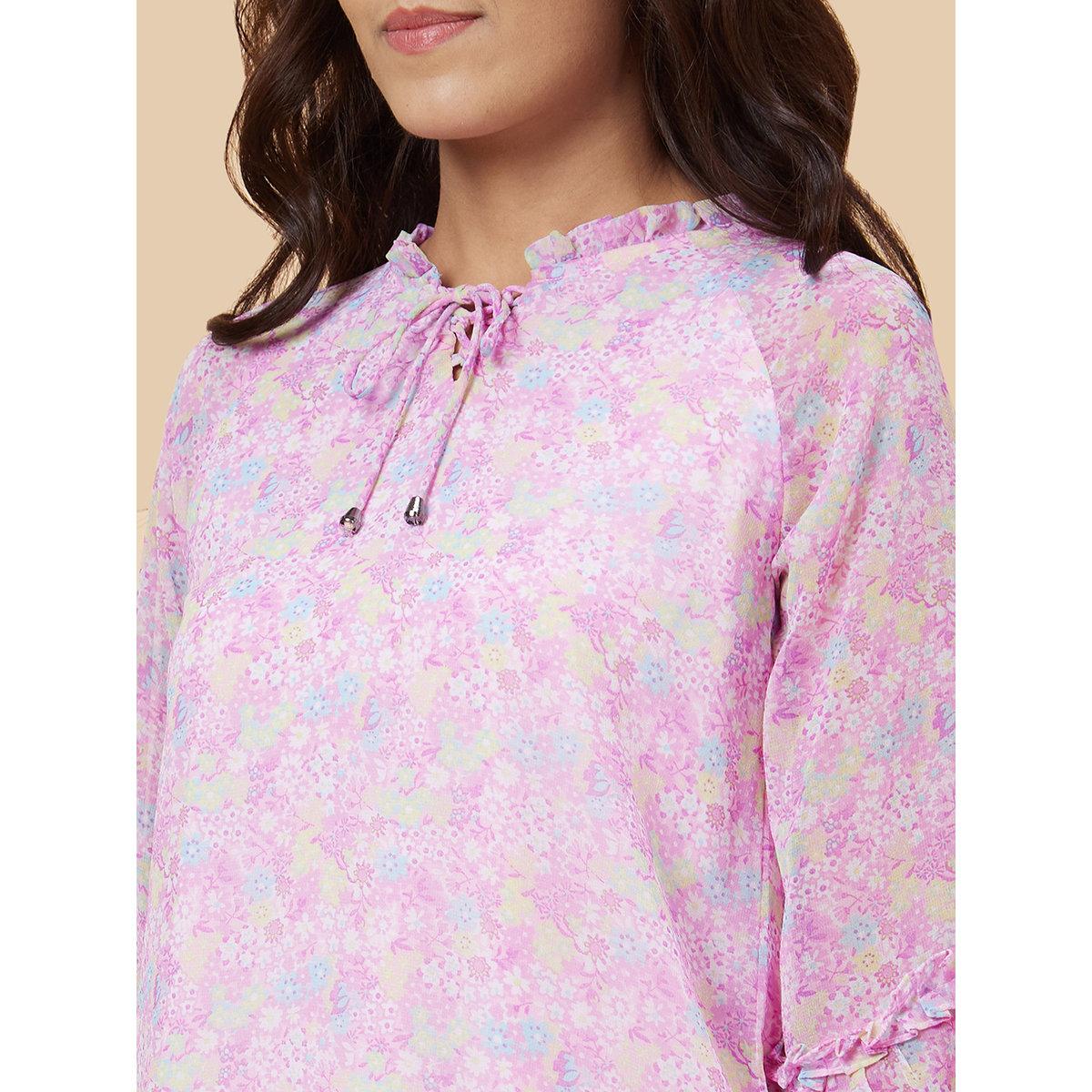 بلوزة بطبعة زهور وياقة بأربطة-women-clothing-shirtsandblouses-blouses-image-5