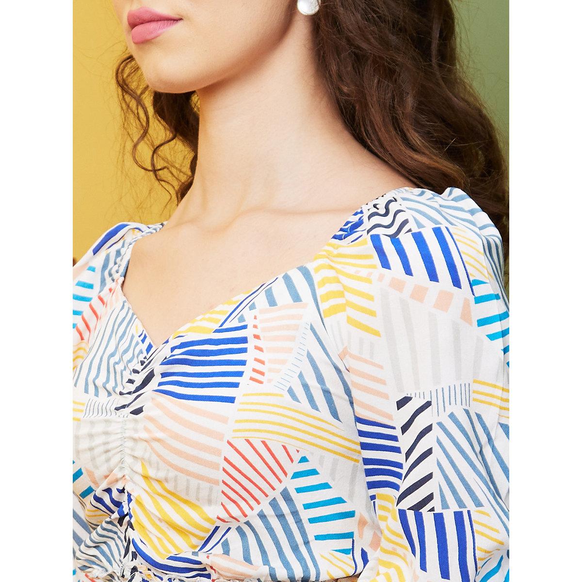 Globus X Styli Multi Striped Casual Sweetheart Neck Top-women-clothing-shirtsandblouses-blouses-image-4