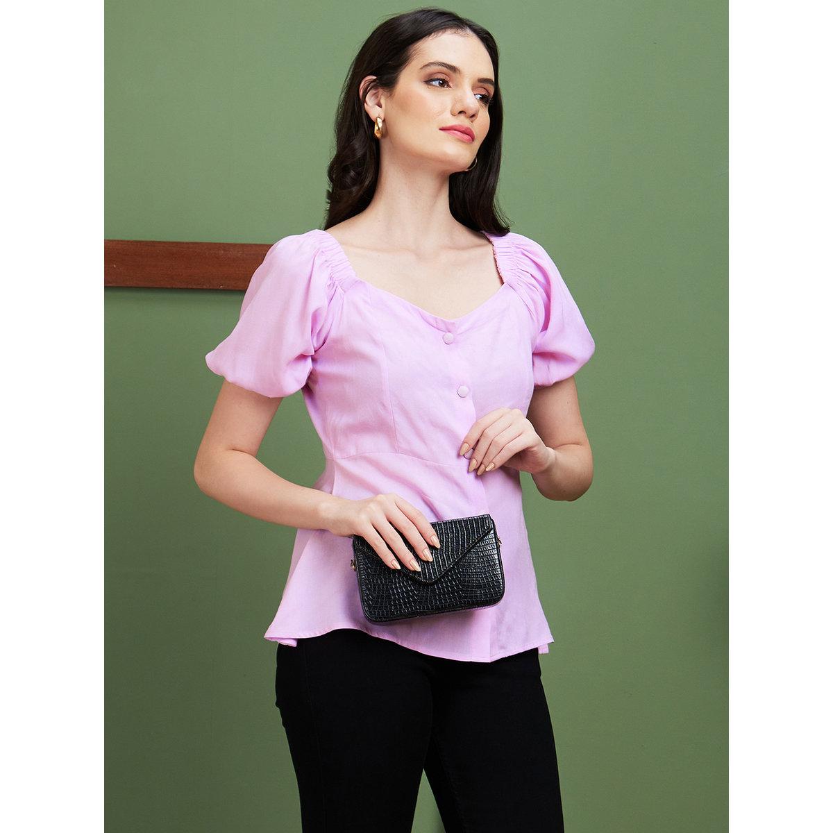بلوزة بياقة على شكل قلب-women-clothing-shirtsandblouses-blouses-image-1