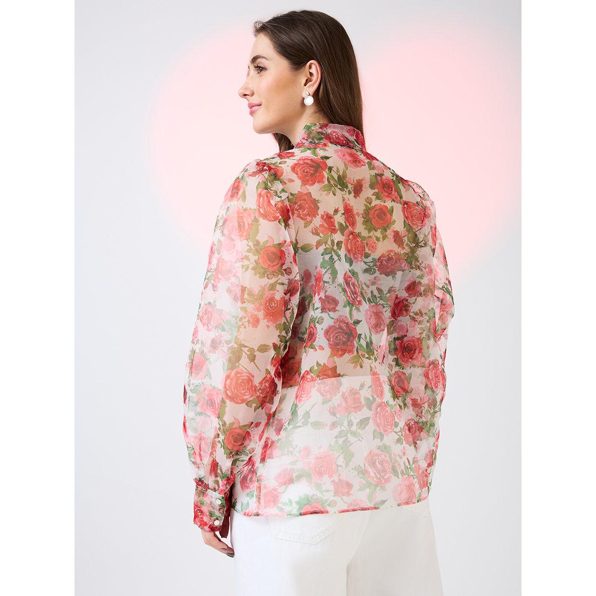 بلوزة أورجانزا بطبعة زهور-women-clothing-shirtsandblouses-shirts-image-3