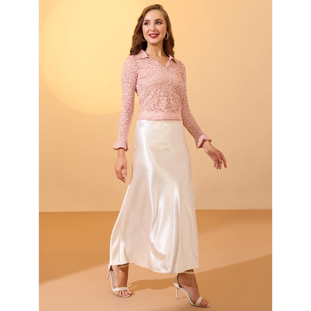 Globus X Styli Pink Open Collar Floral Lace Top-women-clothing-shirtsandblouses-blouses-image-5
