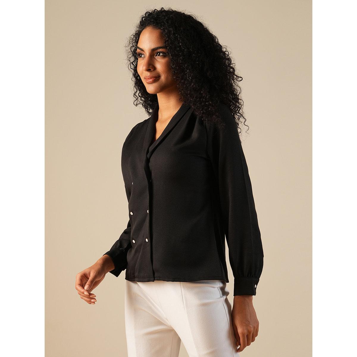 بلوزة بليزر بتفاصيل أزرار مزدوجة-women-clothing-shirtsandblouses-shirts-image-2