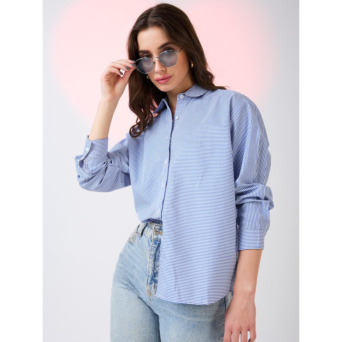 بلوزة فضفاضة مخططة-women-clothing-shirtsandblouses-shirts-image-1