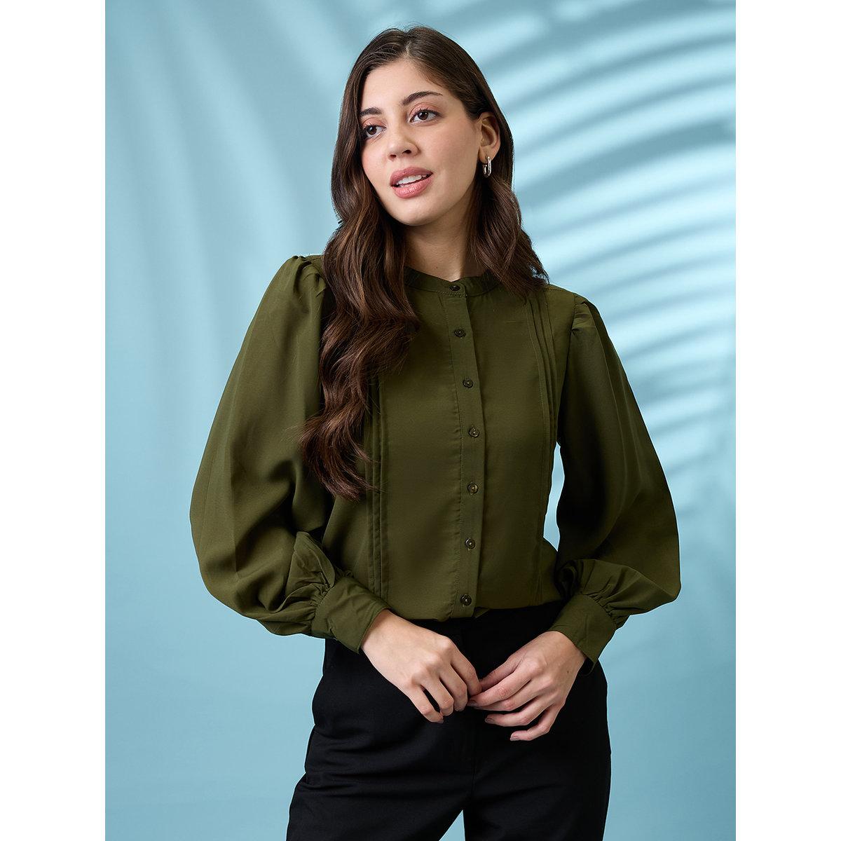 بلوزة بتفاصيل مدروزة-women-clothing-shirtsandblouses-shirts-image-5