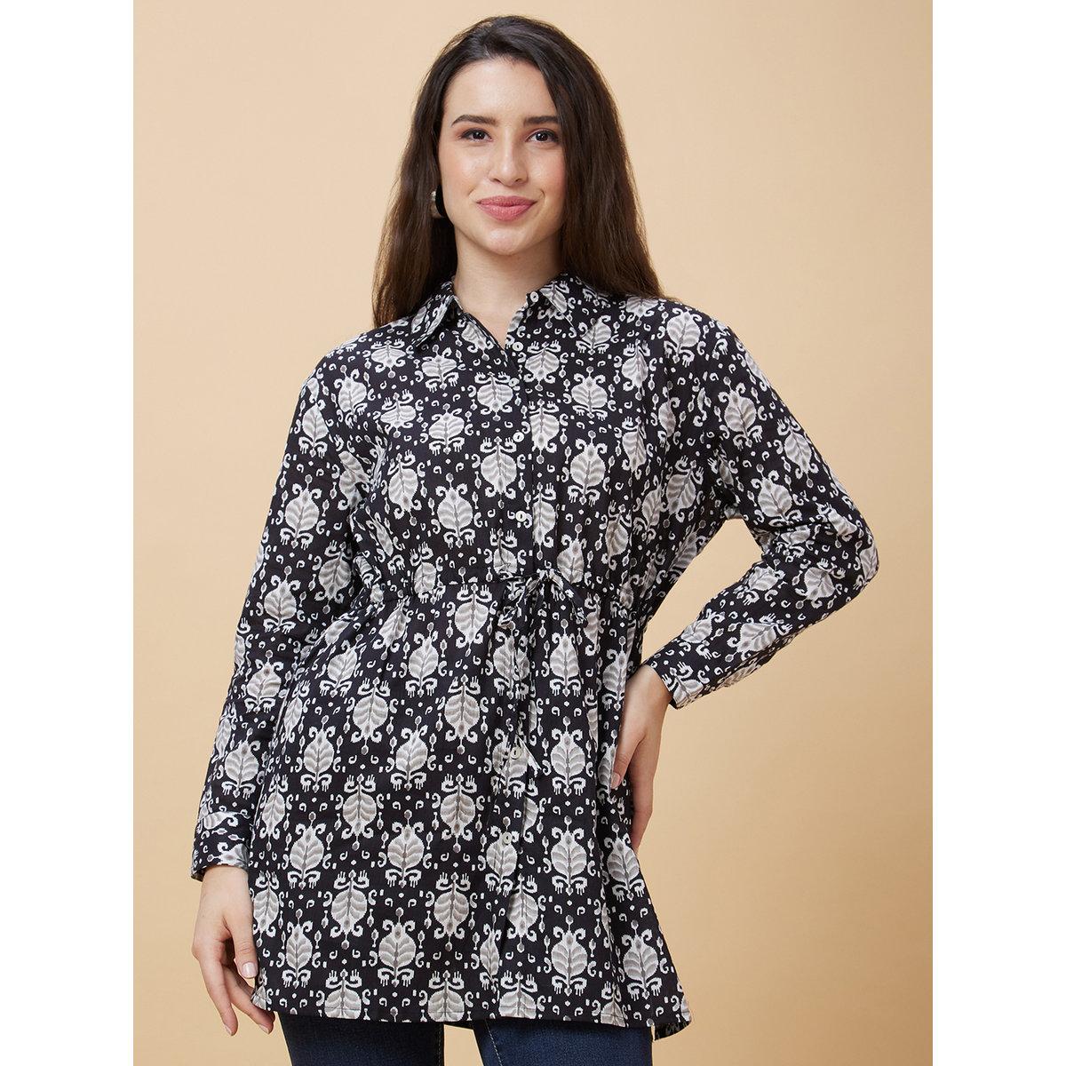بلوزة تونيك بتفاصيل ربطة-women-clothing-shirtsandblouses-blouses-image-2