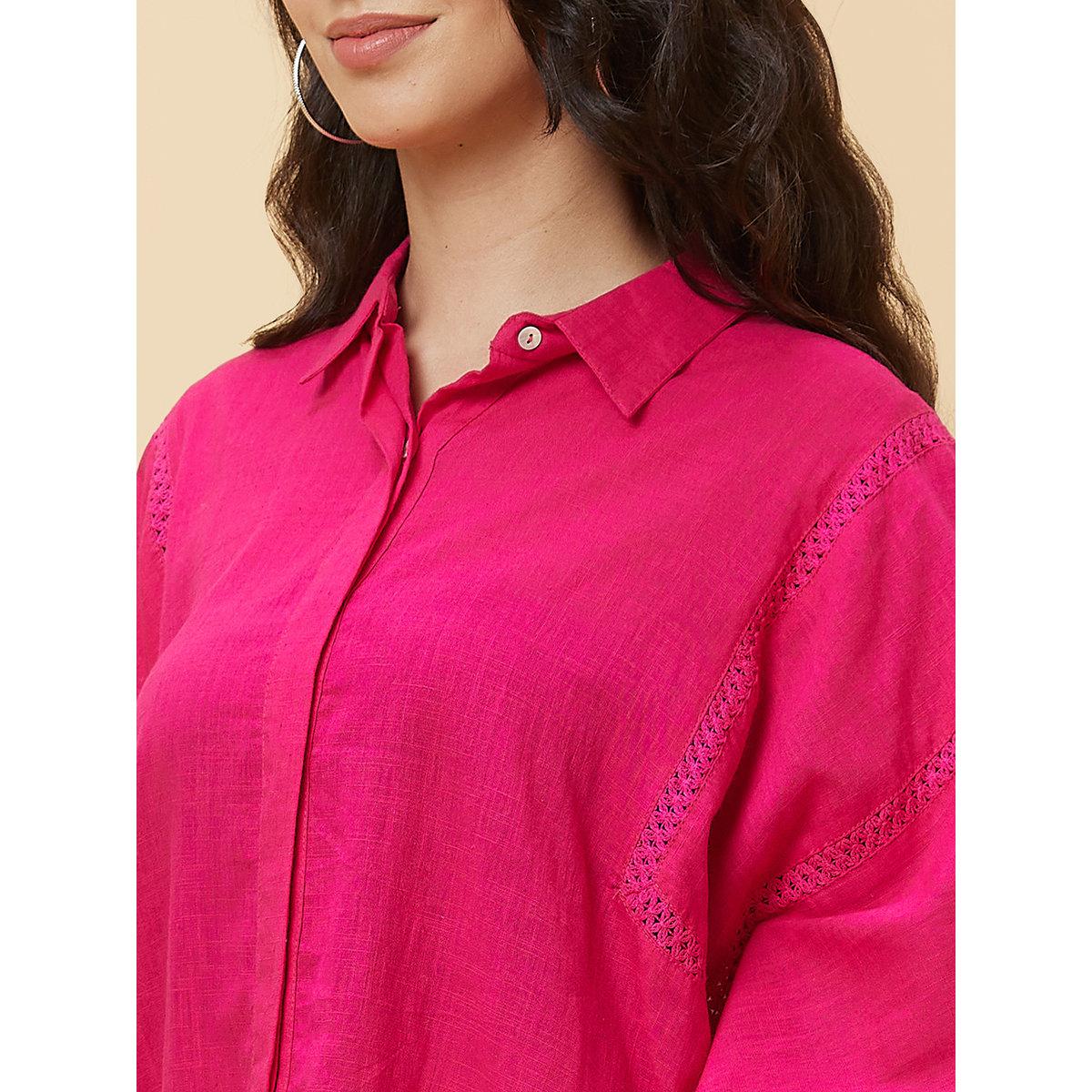 Globus X Styli Pink Black Asymmetric Hem Kaftan Tunic-women-clothing-shirtsandblouses-blouses-image-5