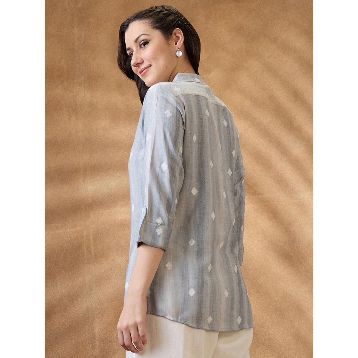 بلوزة تونيك بأكمام قابلة للطي-women-clothing-shirtsandblouses-shirts-image-3