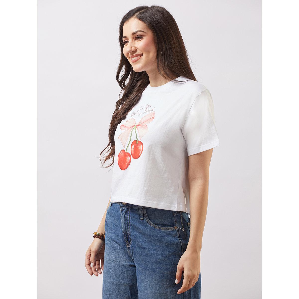 Globus X Styli White Cherry Print Boxy Crop T-Shirt-women-clothing-tshirts-image-2