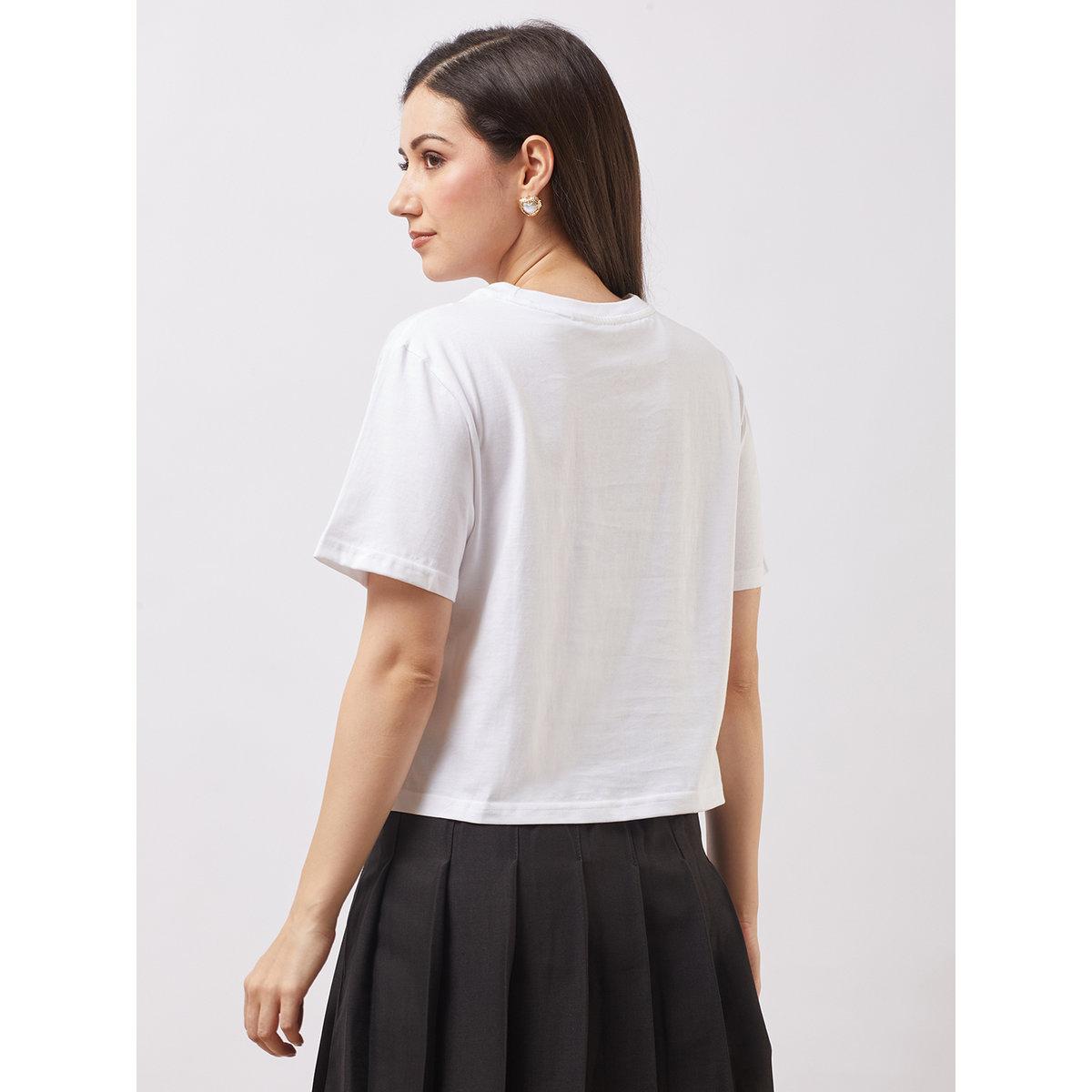 تيشيرت بقصة بوكسي وطبعة جرافيك-women-clothing-tshirts-image-3