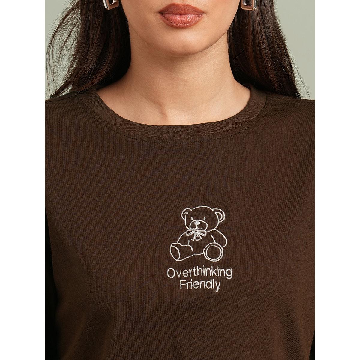 تيشيرت قصير بتفاصيل مُطرزة-women-clothing-tshirts-image-4