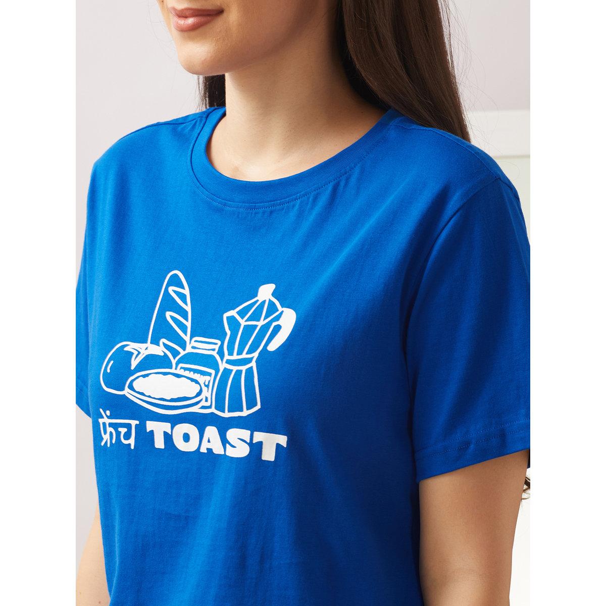 تيشيرت بقصة بوكسي وطبعة جرافيك-women-clothing-tshirts-image-4