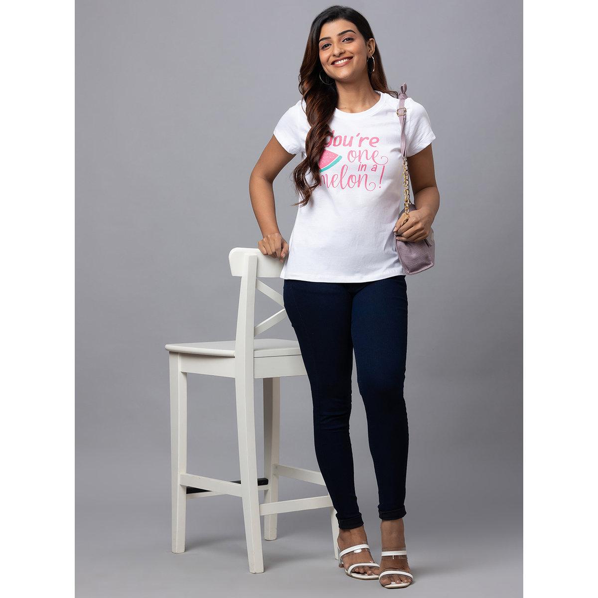 Globus X Styli White Graphic Print Regular Fit T-Shirt-women-clothing-tshirts-image-6