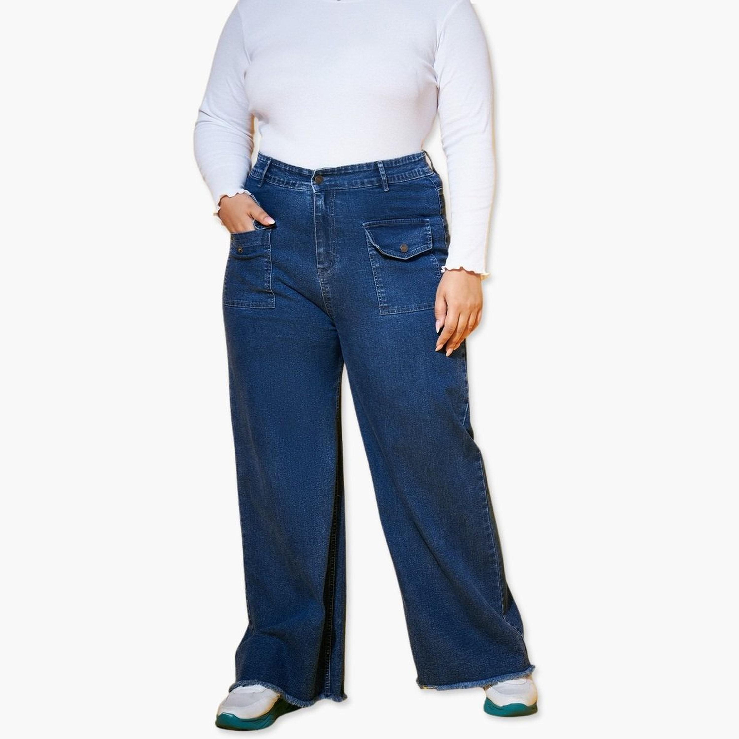 Sassafras Plus Size Straight Leg Jeans-women-clothing-bottoms-jeans-image-1