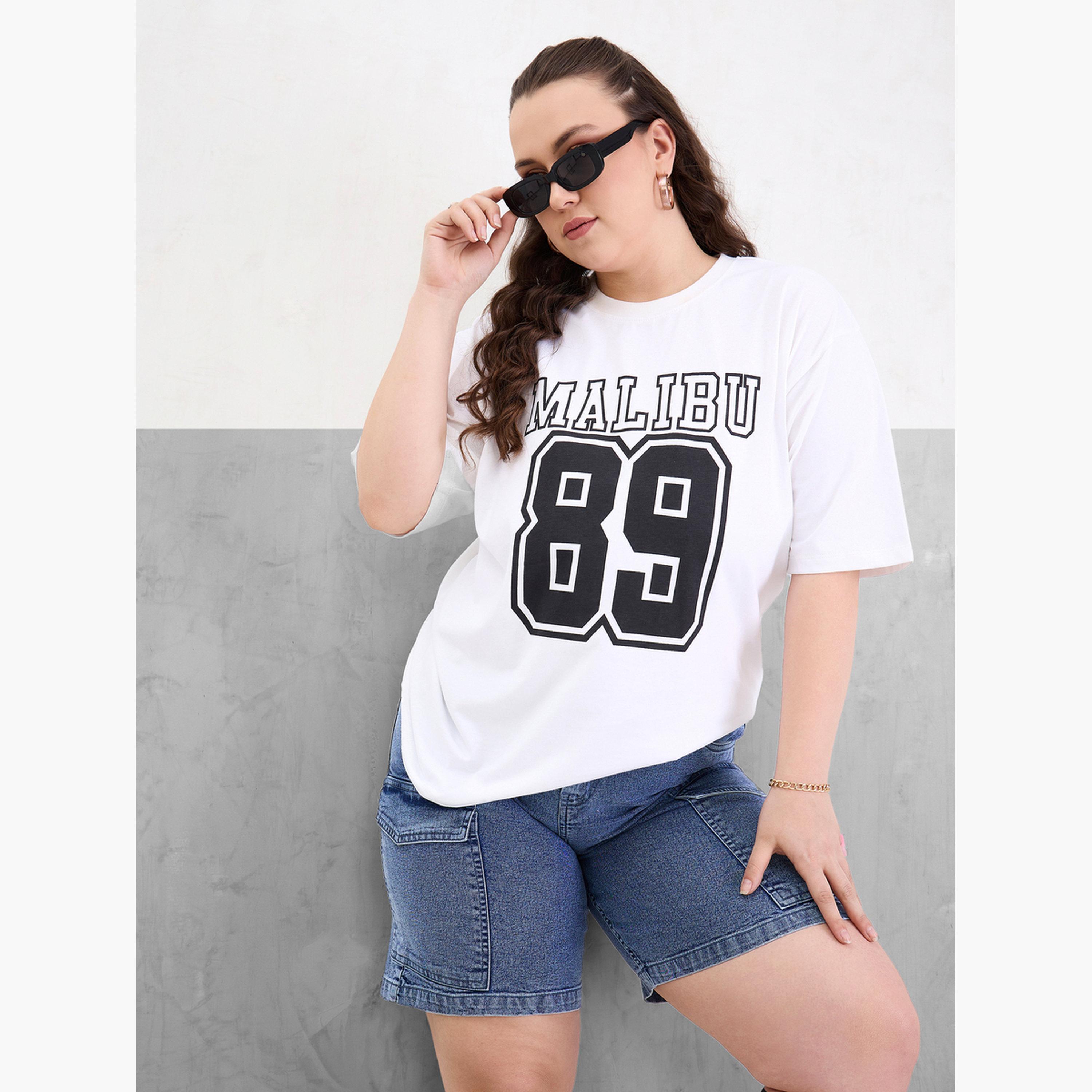 Sassafras Plus Size White Graphic Print T-Shirt-women-clothing-tshirts-image-6