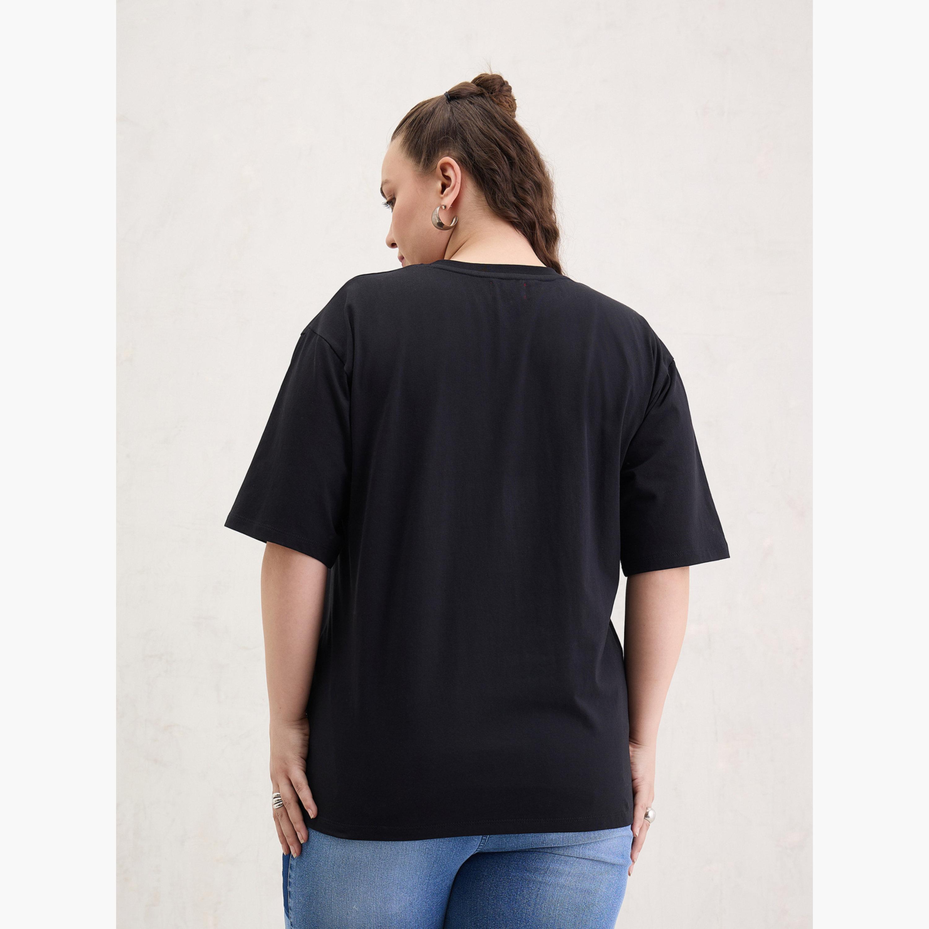 Sassafras Plus Size Black California Graphic T-Shirt-women-clothing-tshirts-image-5