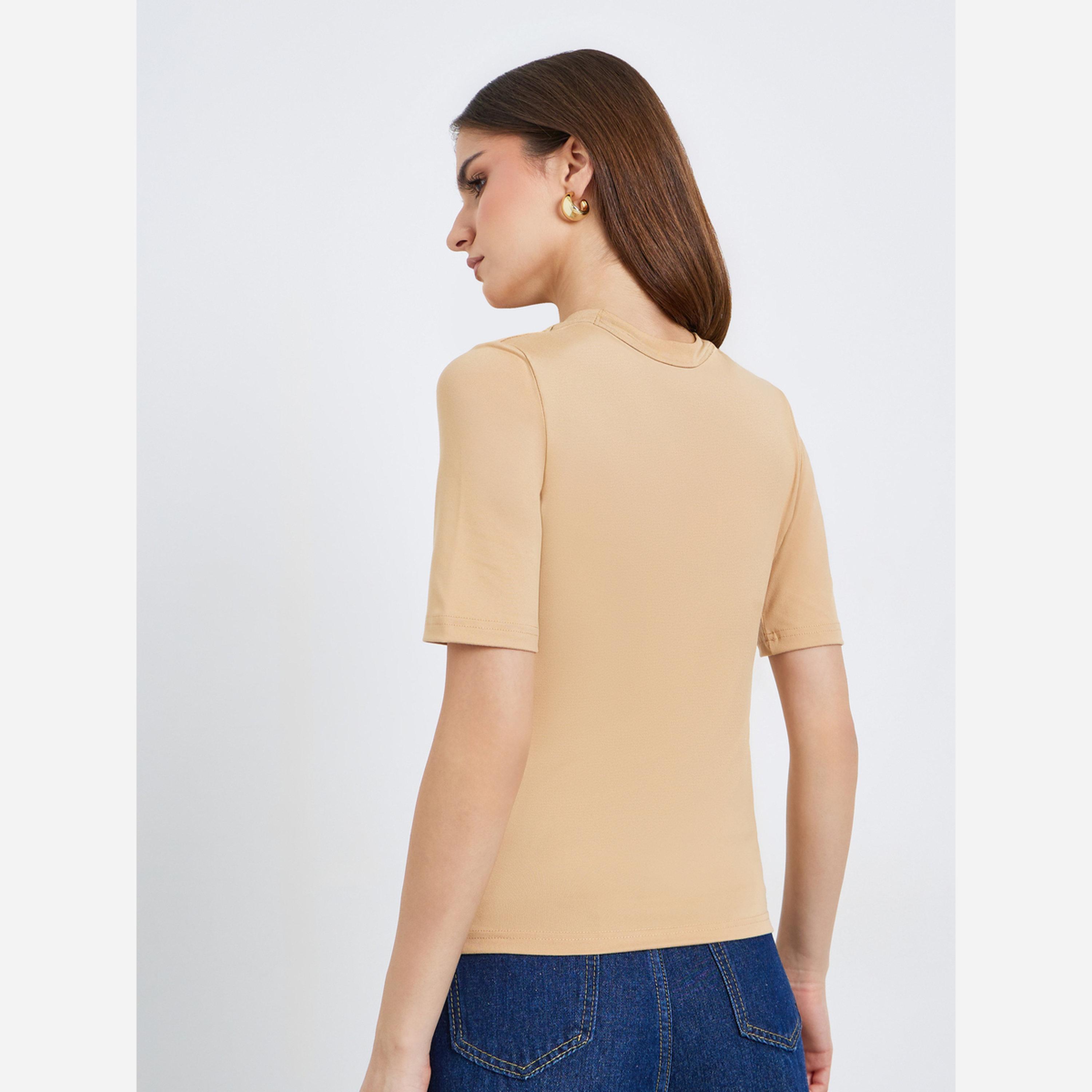 Styli Pack of 2 - Solid Round Neck Fitted T-Shirt-women-clothing-tshirts-image-5
