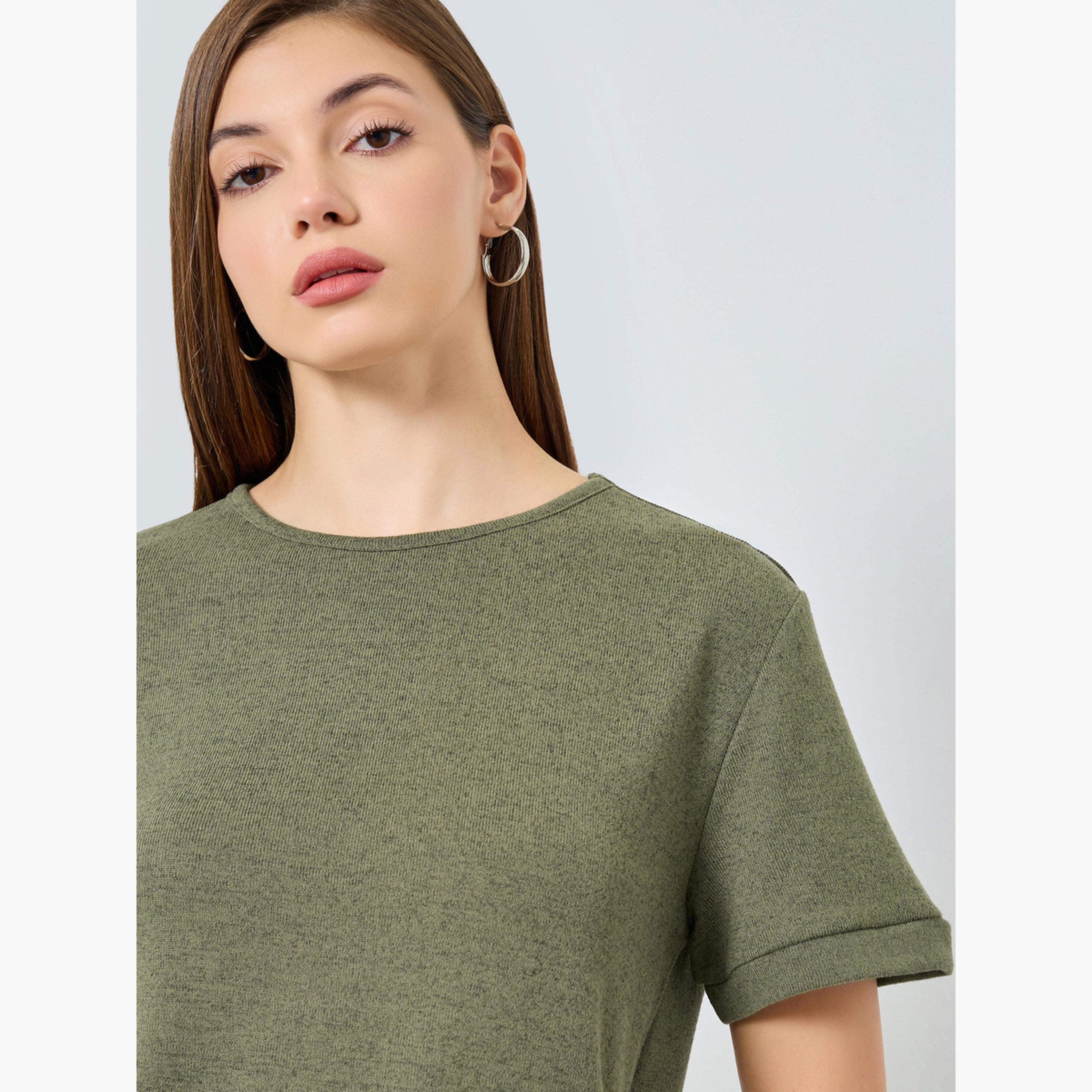 Styli Relaxed Fit Textured Knit T-Shirt-women-clothing-tshirts-image-3