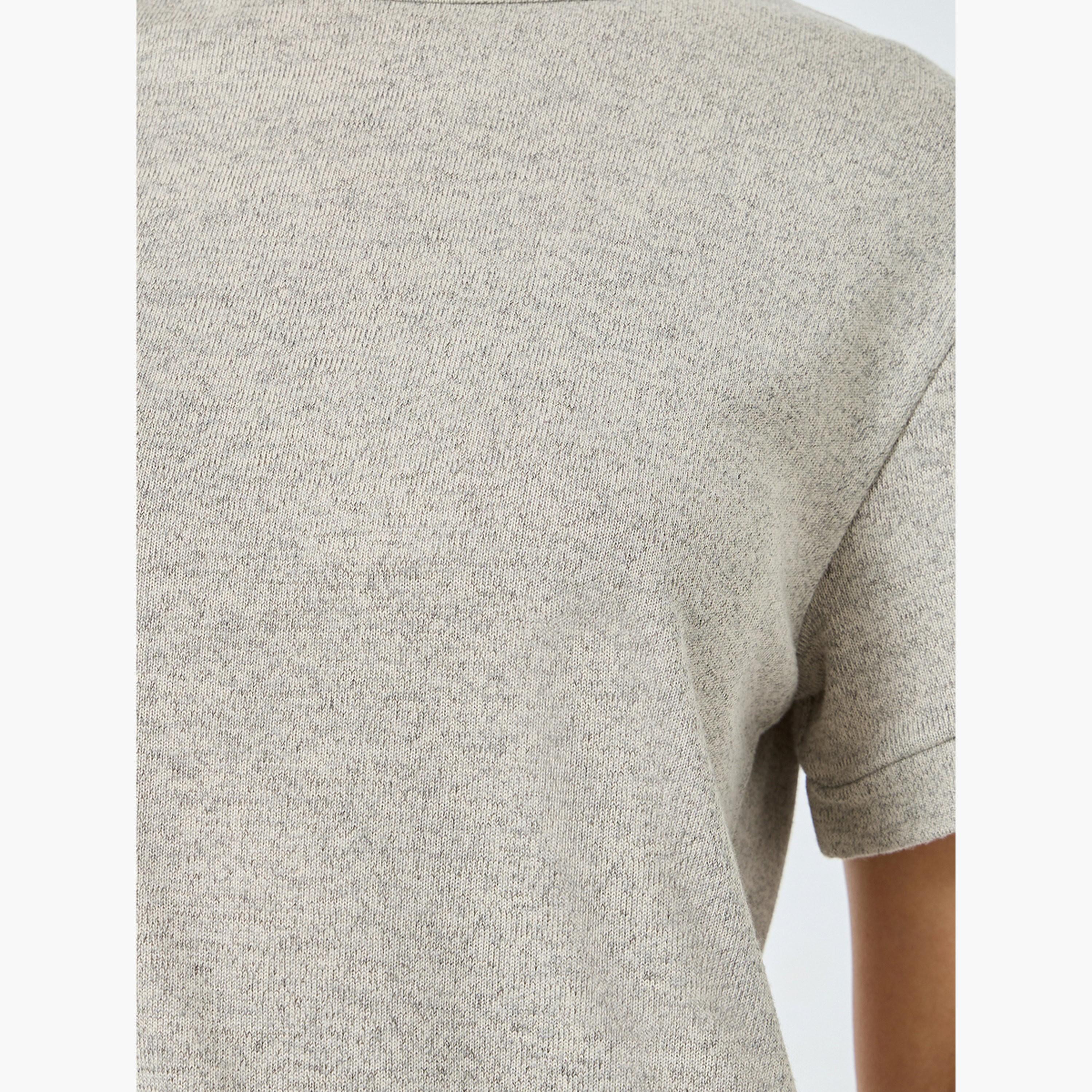 Styli Relaxed Fit Textured Knit T-Shirt-women-clothing-tshirts-image-4