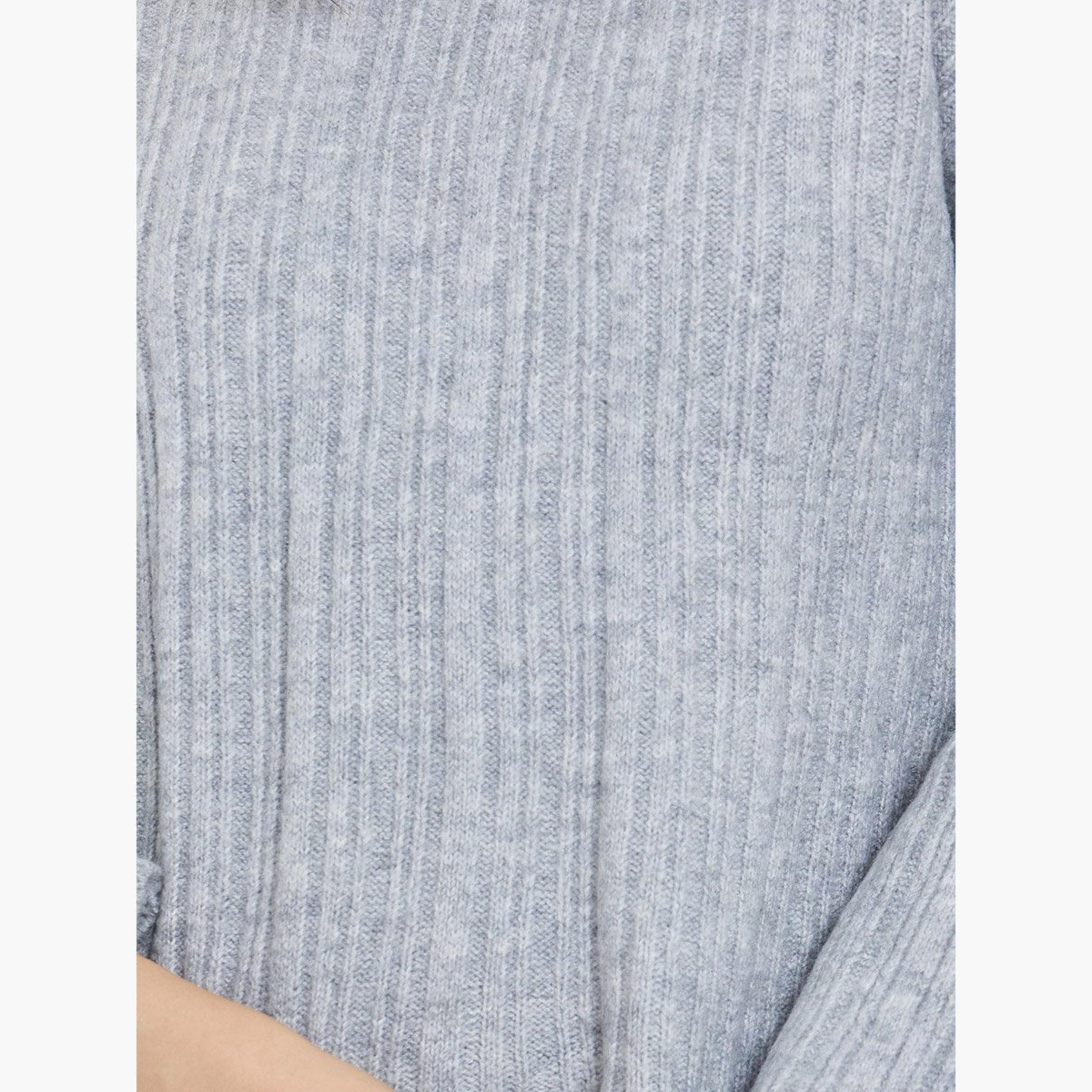 Styli Grey Ribbed Knit Sweater and Pants Co-Ords-women-clothing-coordsets-image-3