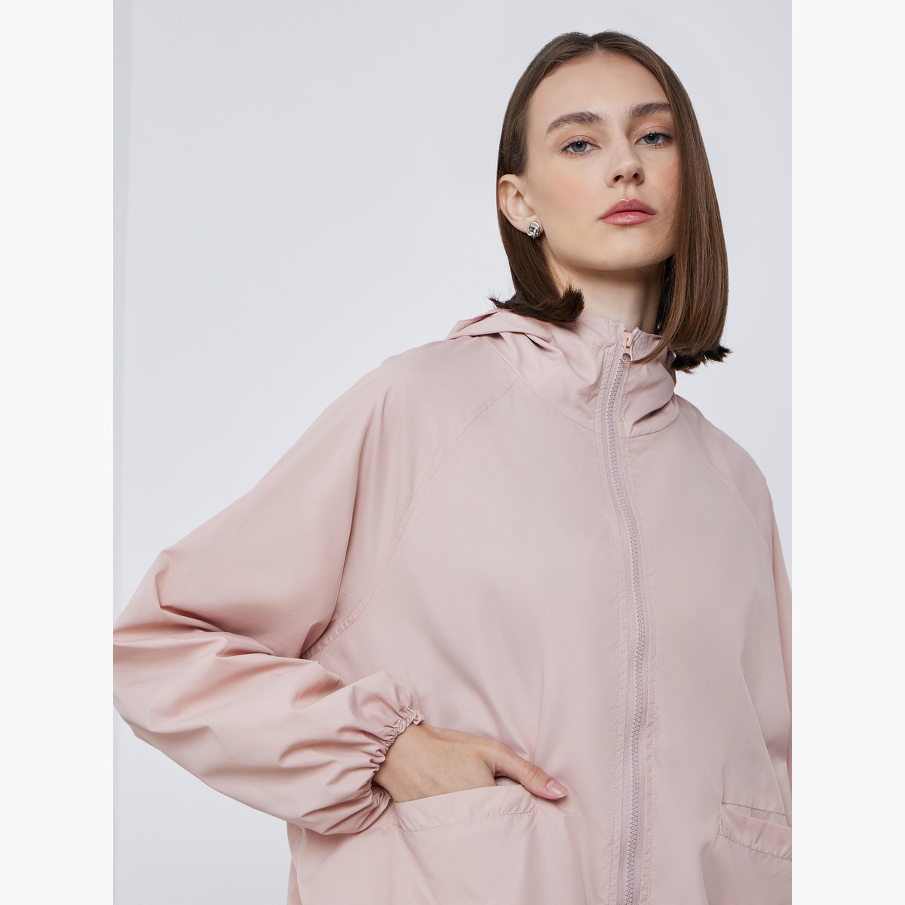 ستايلي - جاكيت بومبر وردي بقصّة عادية وغطاء للرأس-women-winterwear-coatsandjackets-jackets-image-4