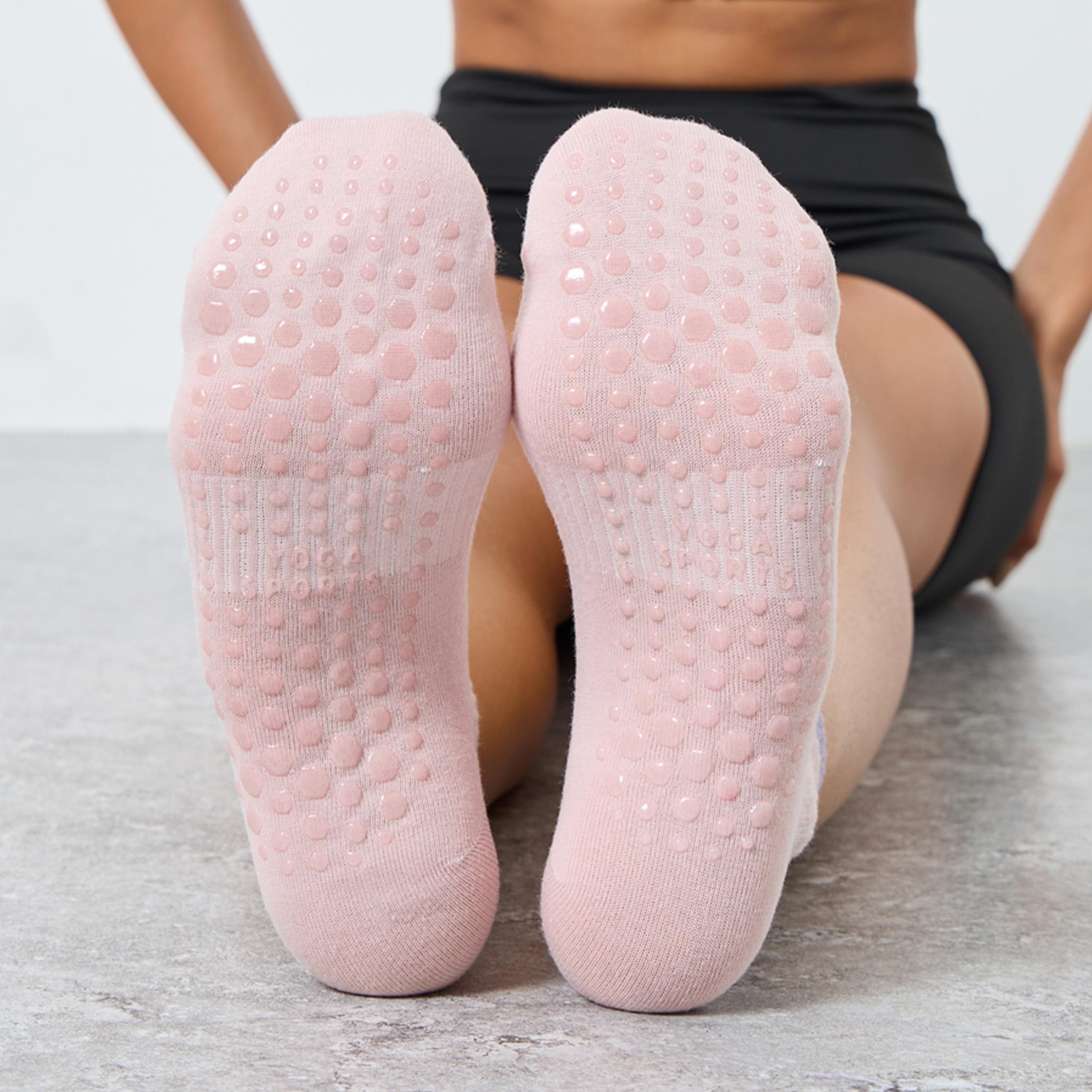 Styli Pack of 2 - Contrast Trim Silicon Pad Base Socks-sports-gear-gym-image-4