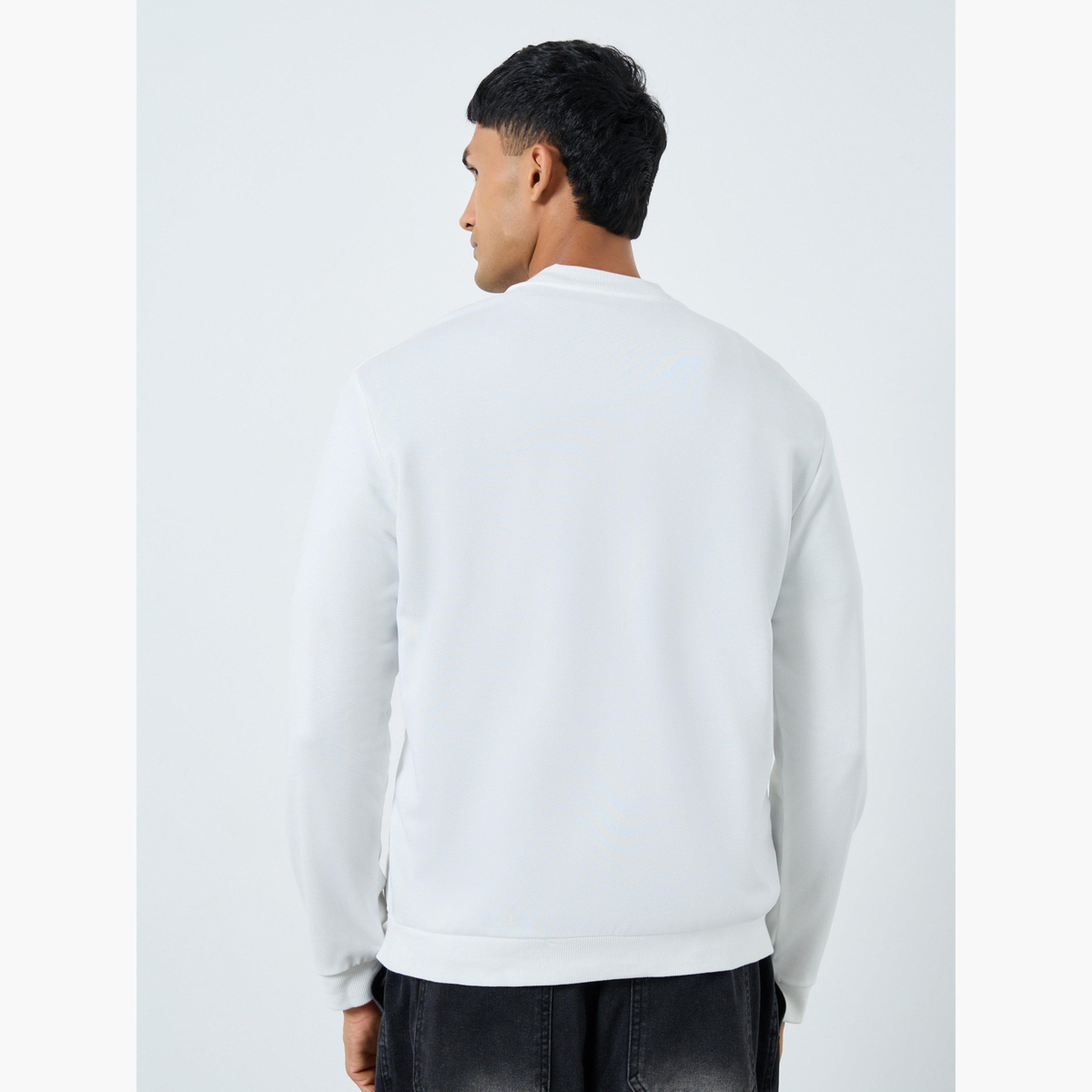 Take Two Text Print Round Neck Long Sleeves Men's Zip Through Bomber Sweatshirt-men-clothing-jacketsandblazers-jackets-image-4