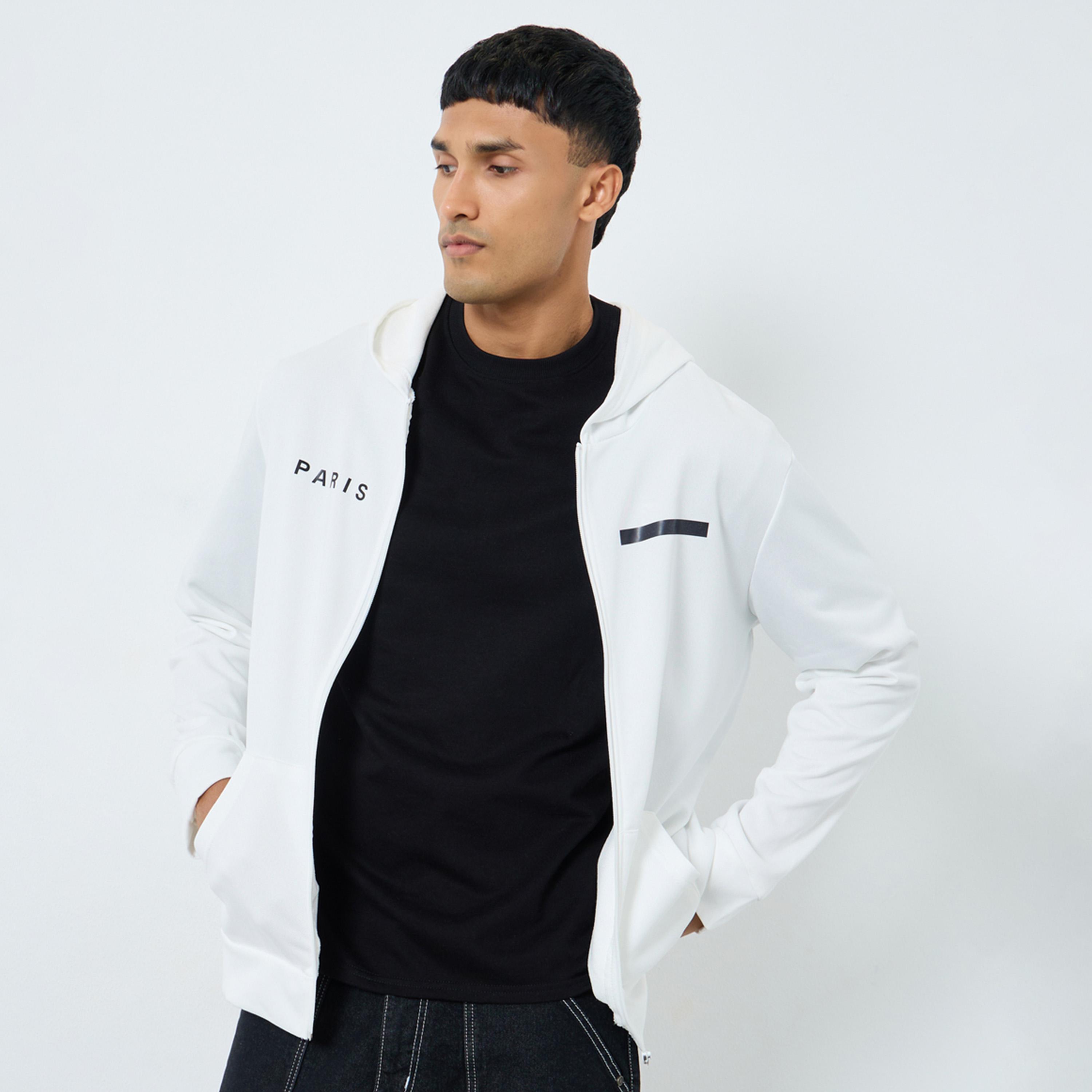 Take Two Paris Printed Hooded Neck Long Sleeves Men's Zip Through Sweatshirt-men-winterwear-jacketsandblazers-image-1