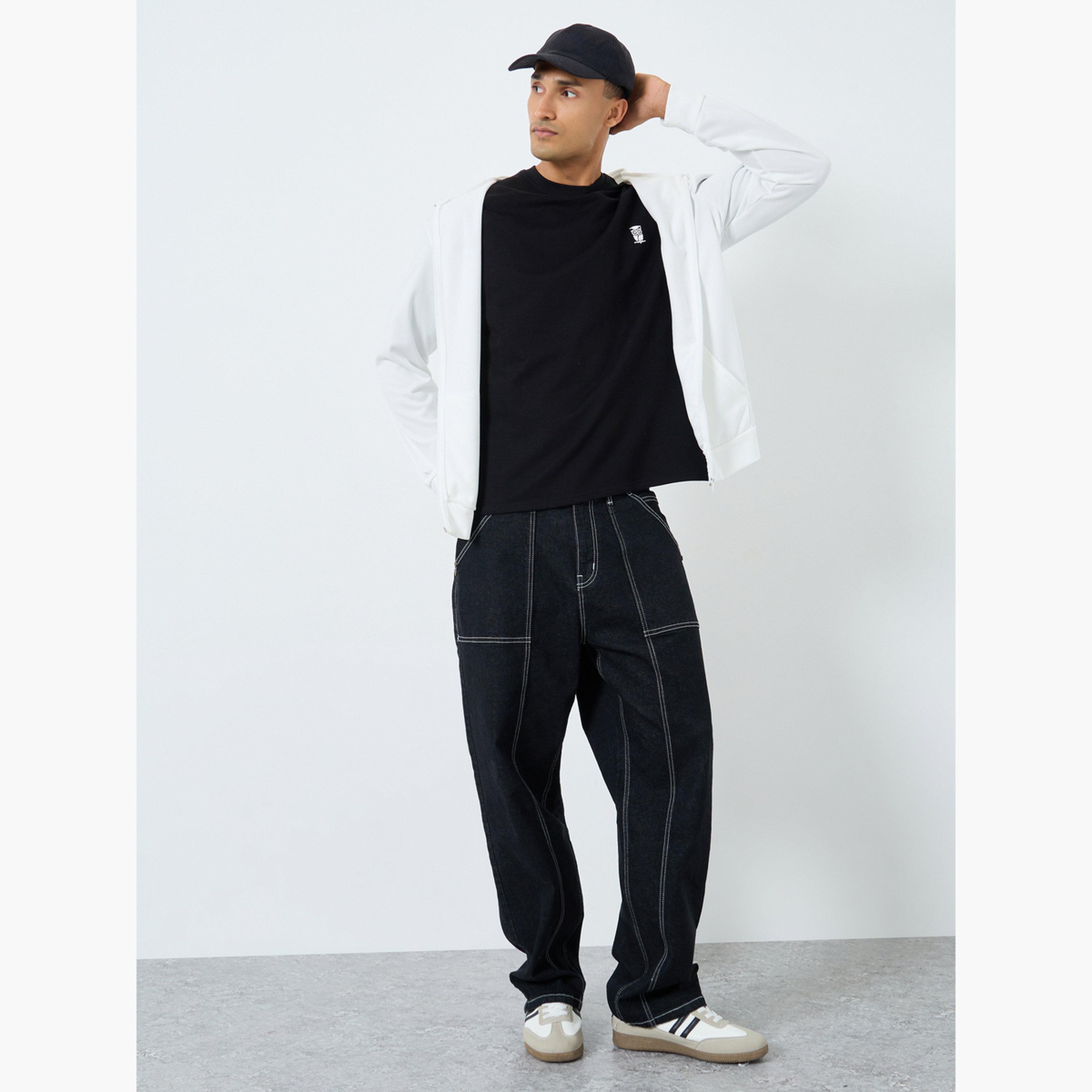 Take Two Paris Printed Hooded Neck Long Sleeves Men's Zip Through Sweatshirt-men-winterwear-jacketsandblazers-image-2