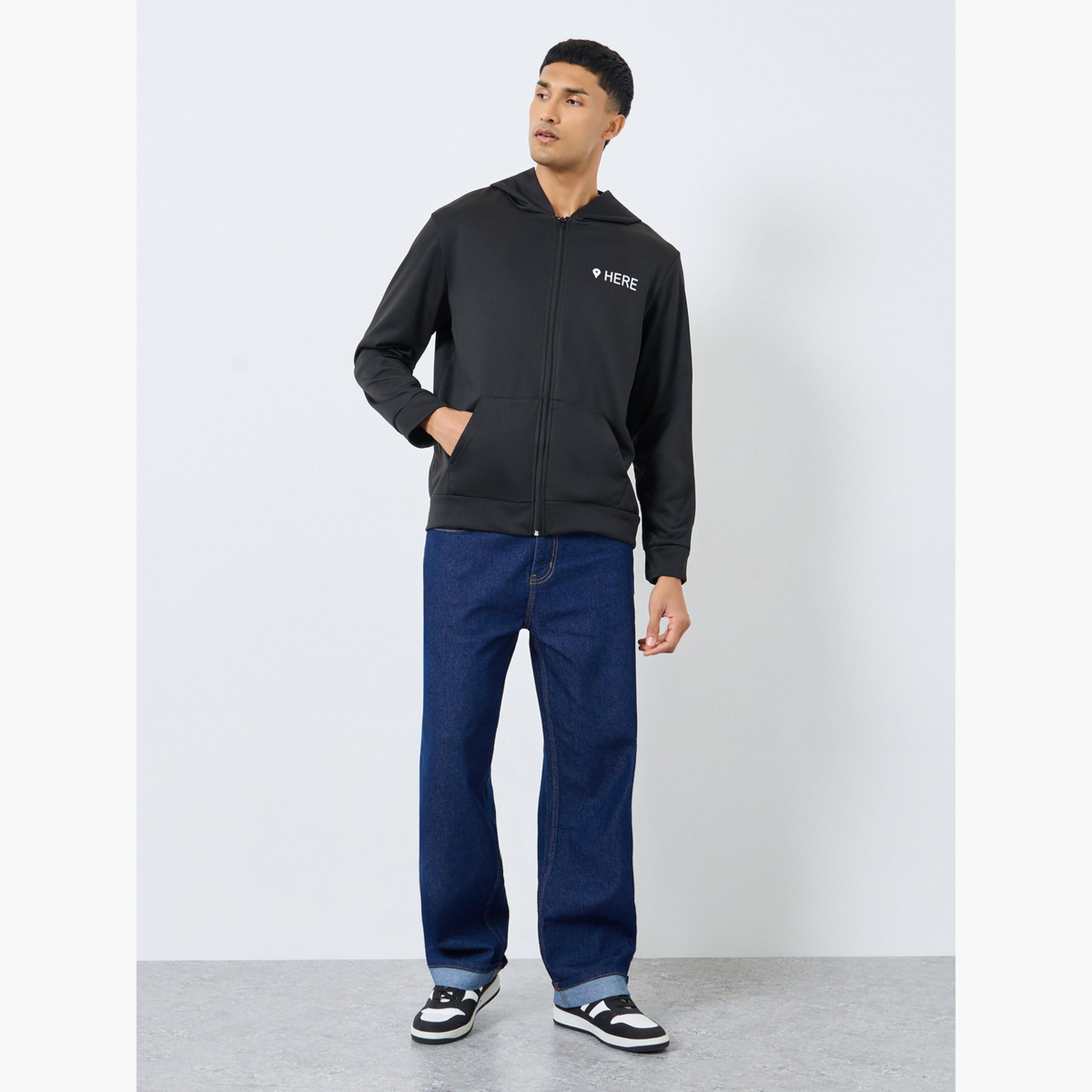 Take Two Slogan Print Hooded Neck Long Sleeves Men's Zip Through Sweatshirt-men-clothing-jacketsandblazers-jackets-image-2