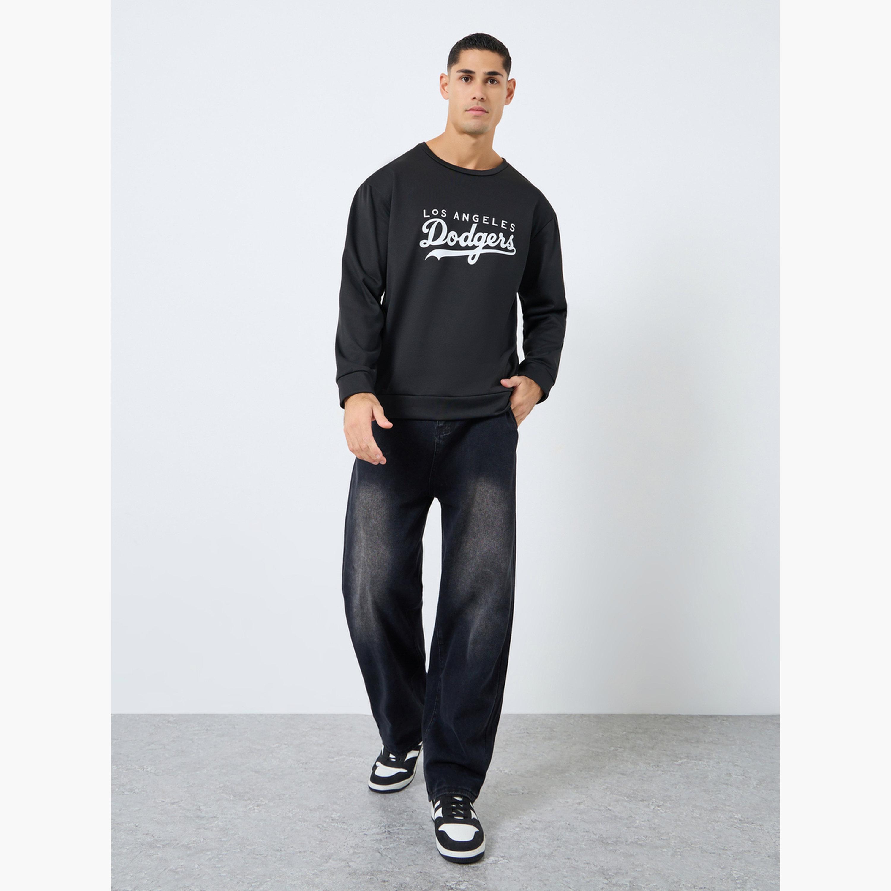 Take Two Los Angeles Graphic Round Neck Long Sleeves Men's Pullover Sweatshirt-men-winterwear-hoodiesandsweatshirts-image-2