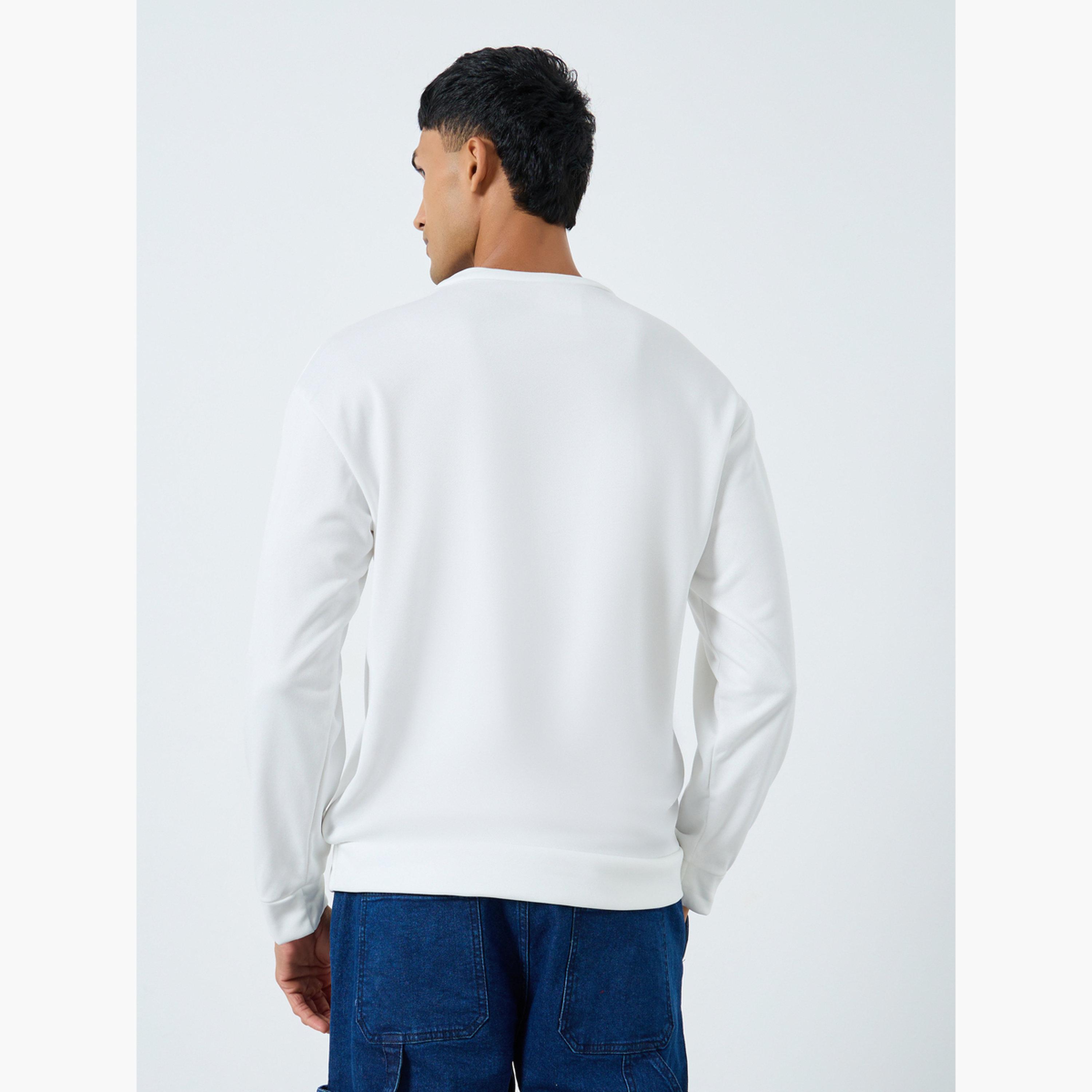 Take Two Chicago Graphic Round Neck Long Sleeves Men's Pullover Sweatshirt-men-winterwear-hoodiesandsweatshirts-image-4