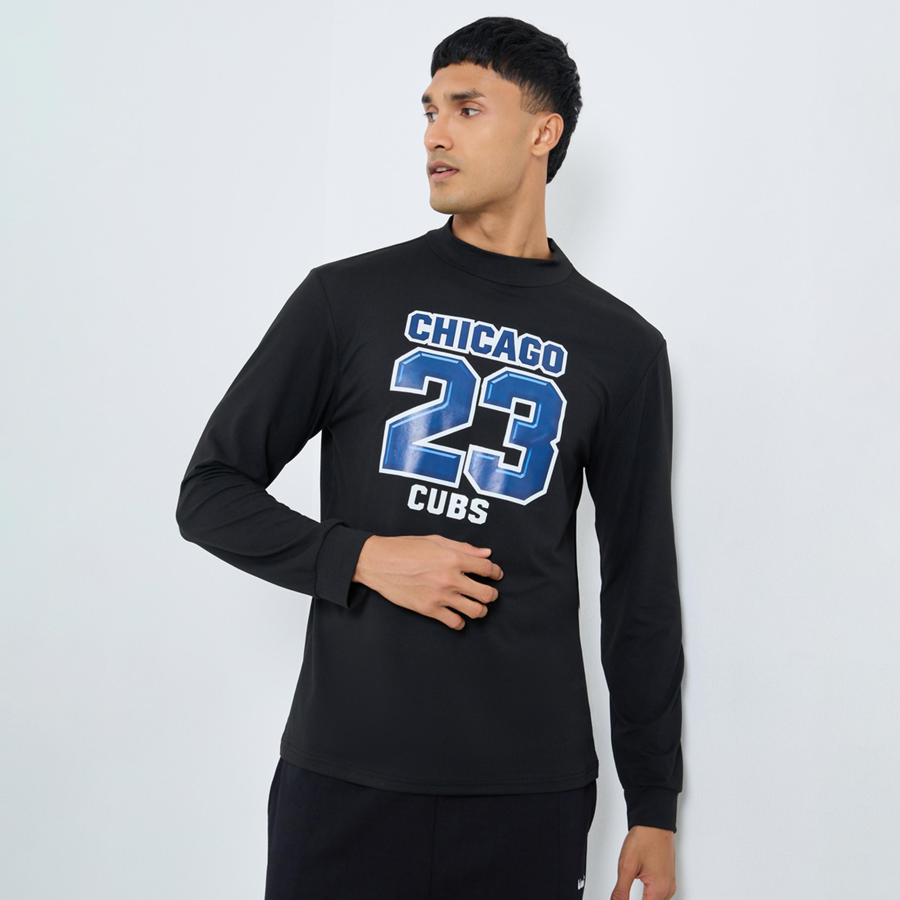 Take Two Black Chicago 23 Cubs Printed Slim Fit T-Shirt-men-clothing-tshirtsandpolos-tshirts-image-1