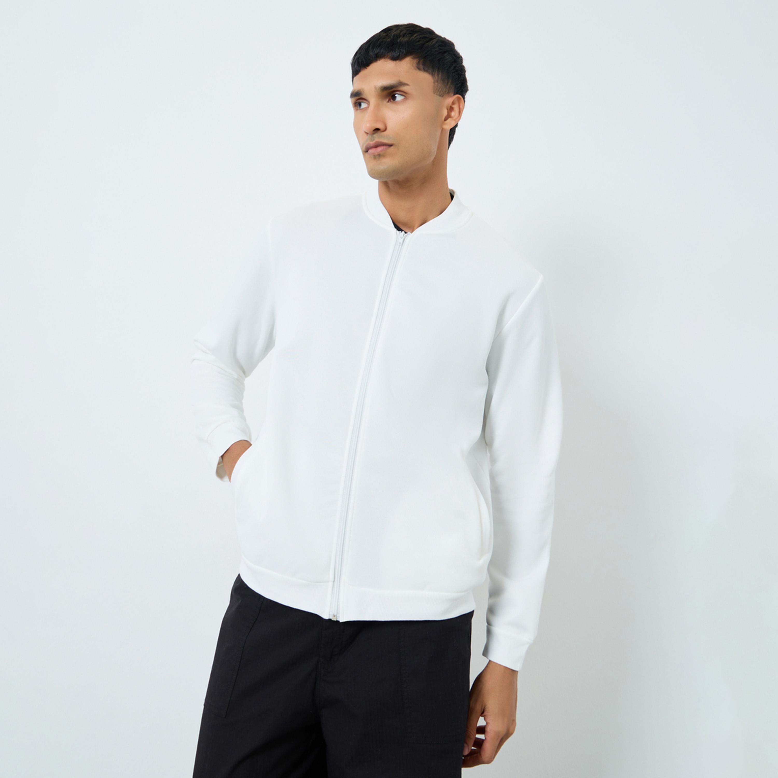 Take Two California 98 Print Round Neck Long Sleeves Men's Zip Through Bomber Sweatshirt-men-winterwear-jacketsandblazers-image-1