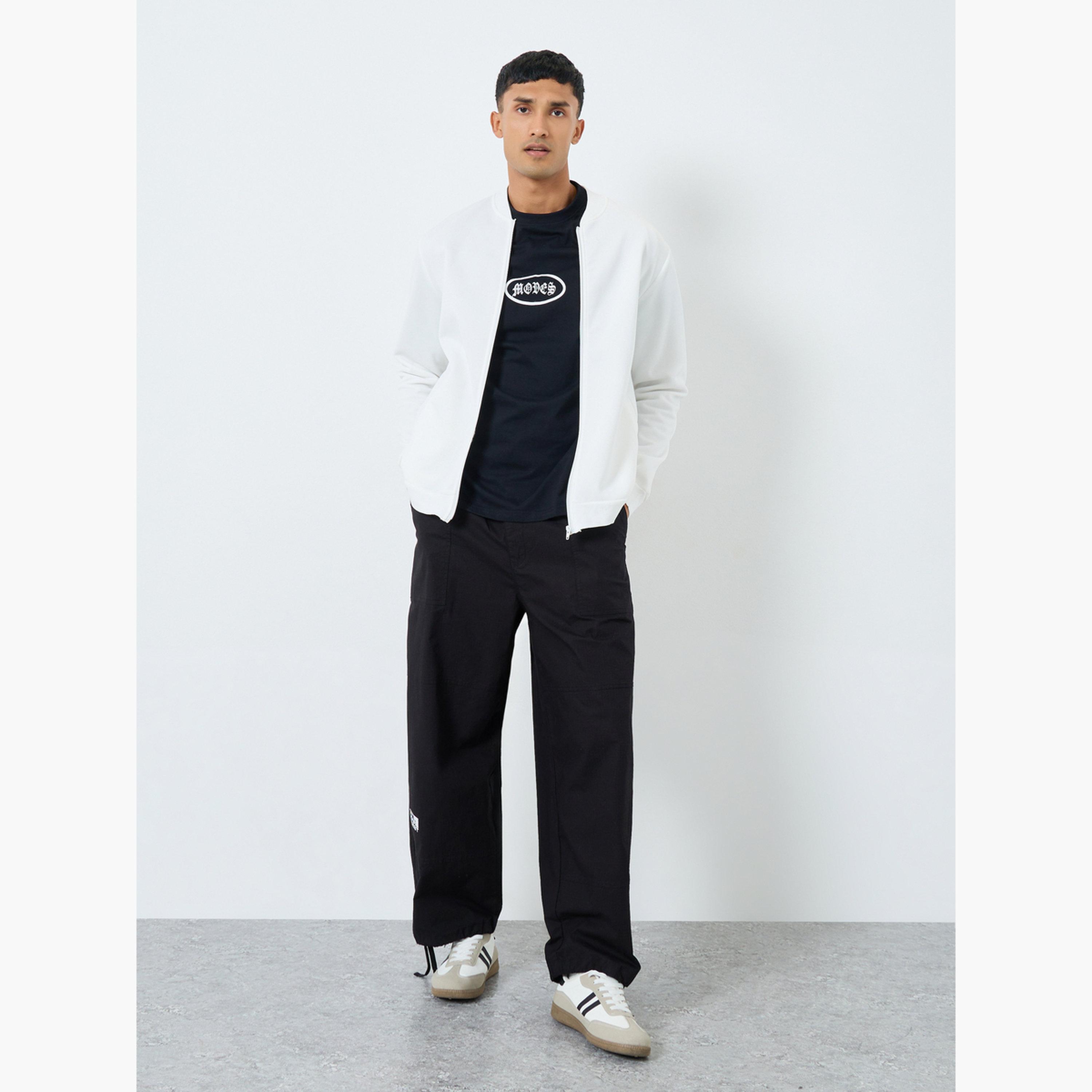 Take Two California 98 Print Round Neck Long Sleeves Men's Zip Through Bomber Sweatshirt-men-winterwear-jacketsandblazers-image-2