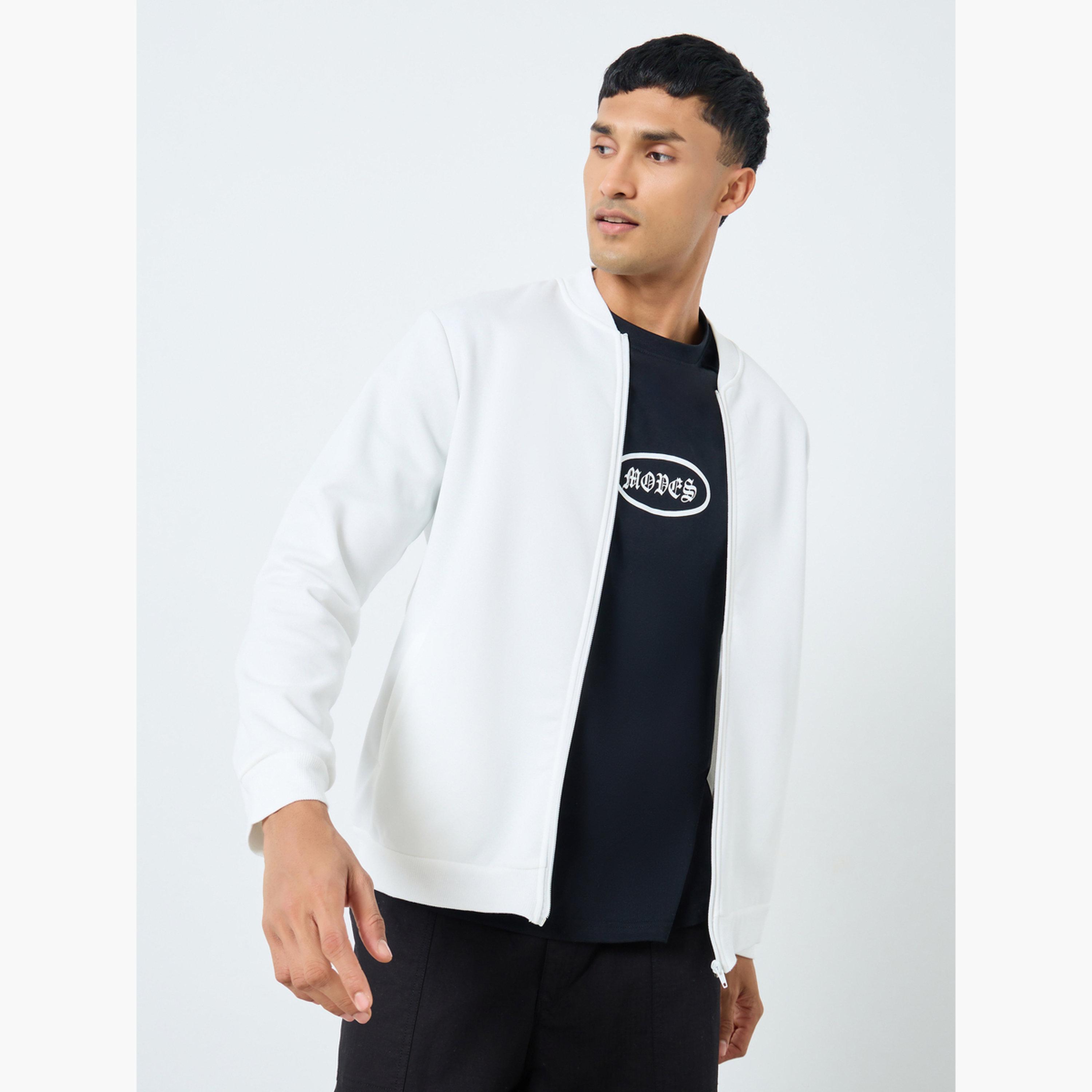 Take Two California 98 Print Round Neck Long Sleeves Men's Zip Through Bomber Sweatshirt-men-winterwear-jacketsandblazers-image-3
