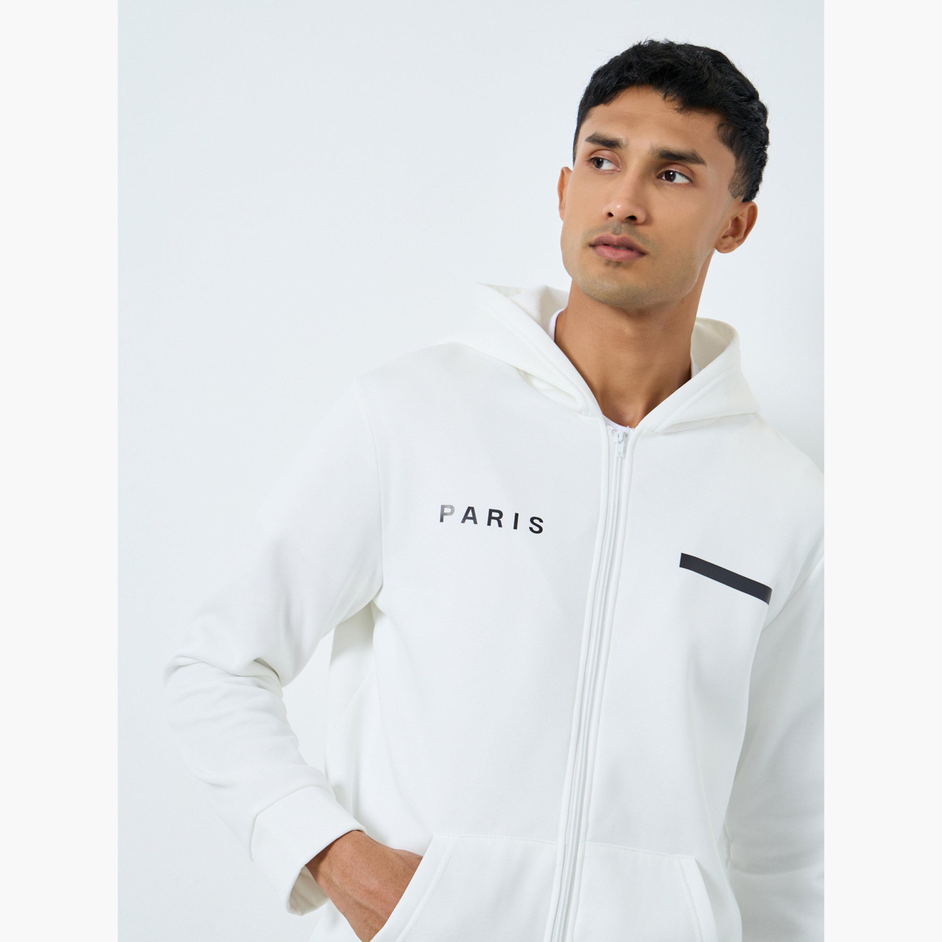تيك تو - جاكيت رجالي أبيض بسحاب داخلي صوف فليس مع غطاء للرأس-men-winterwear-jacketsandblazers-image-4