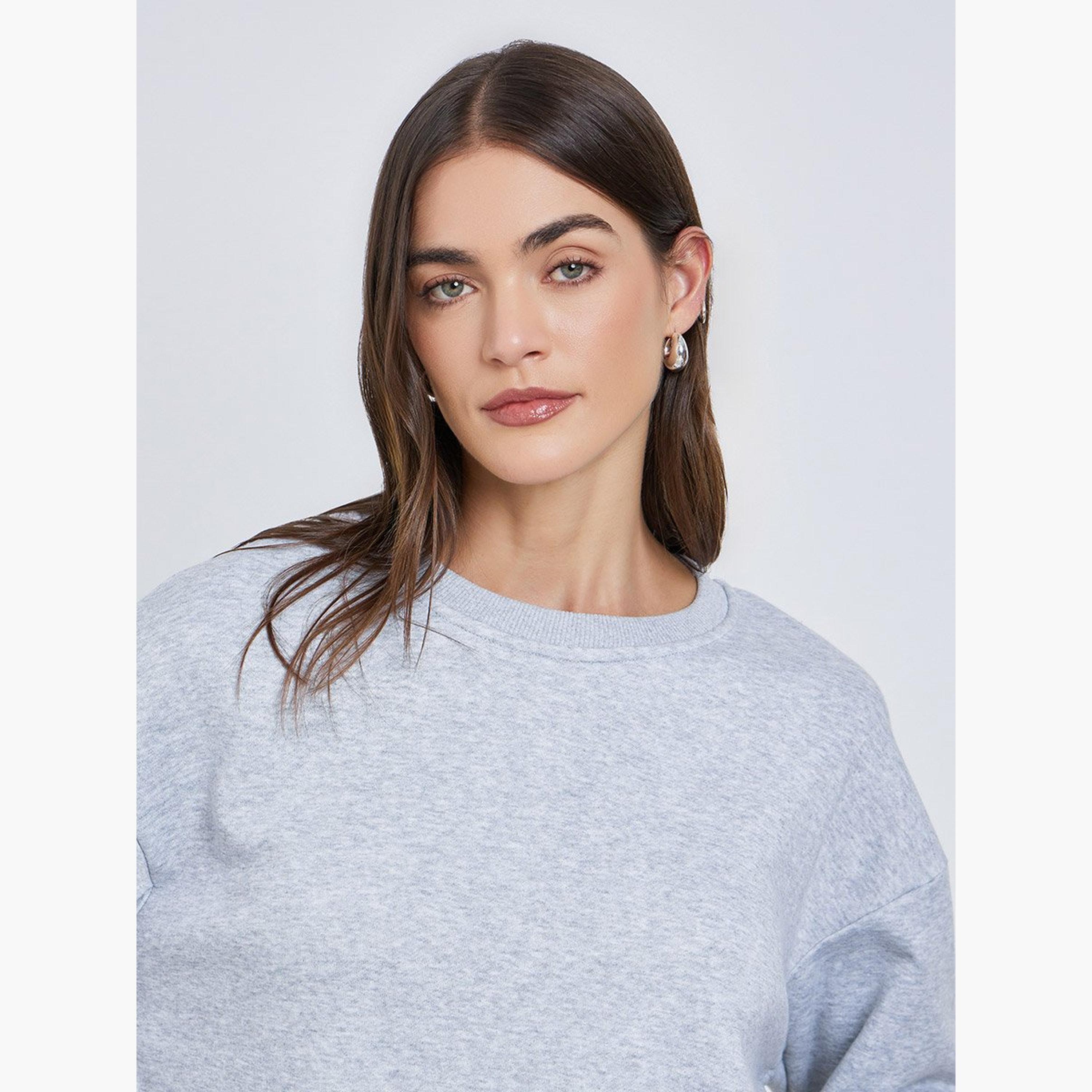 Styli Solid Round Neck Long Sleeves Women's Sweatshirt-women-winterwear-hoodiesandsweatshirts-sweatshirts-image-4