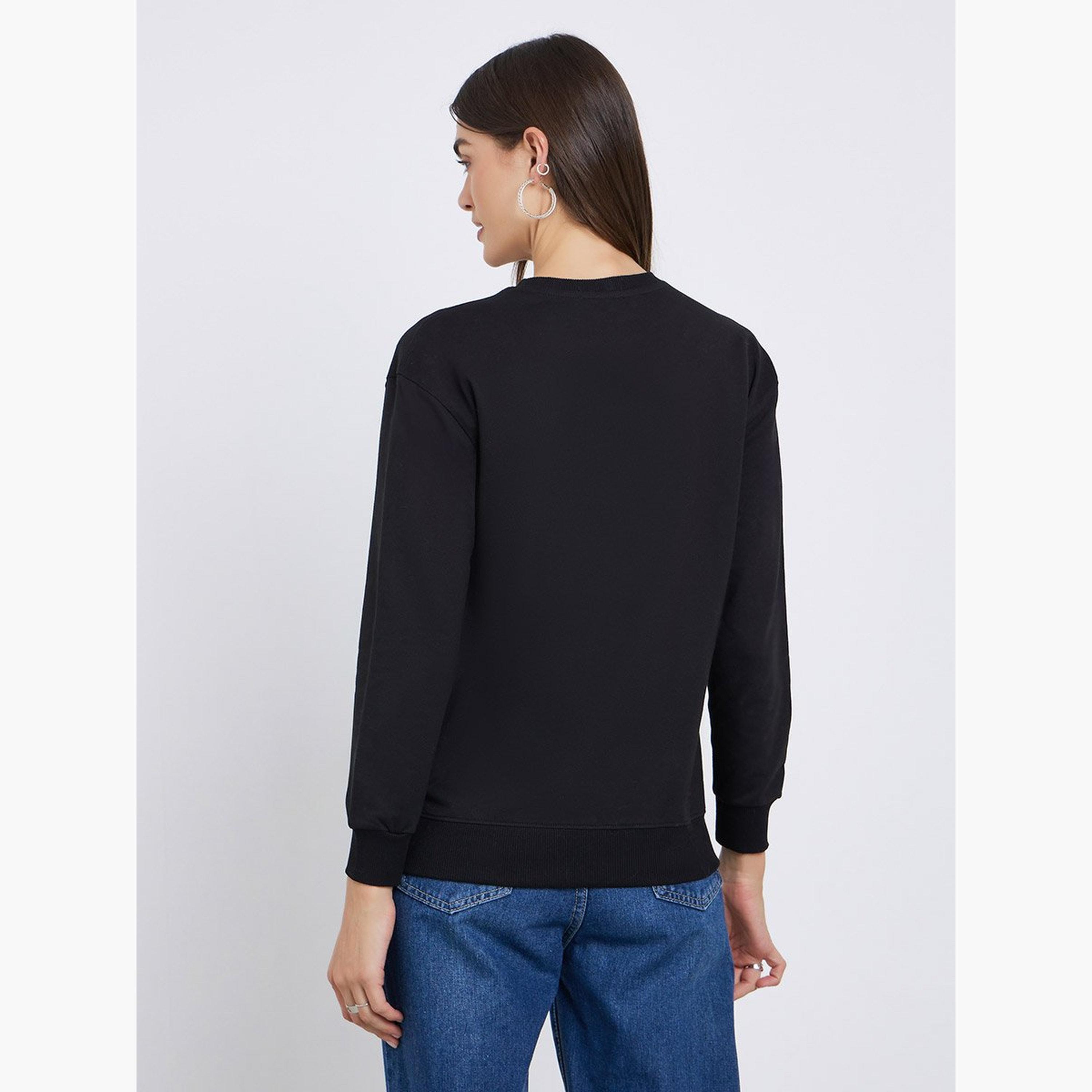 Styli Solid Round Neck Long Sleeves Women's Sweatshirt-women-clothing-hoodiesandsweatshirts-sweatshirts-image-4