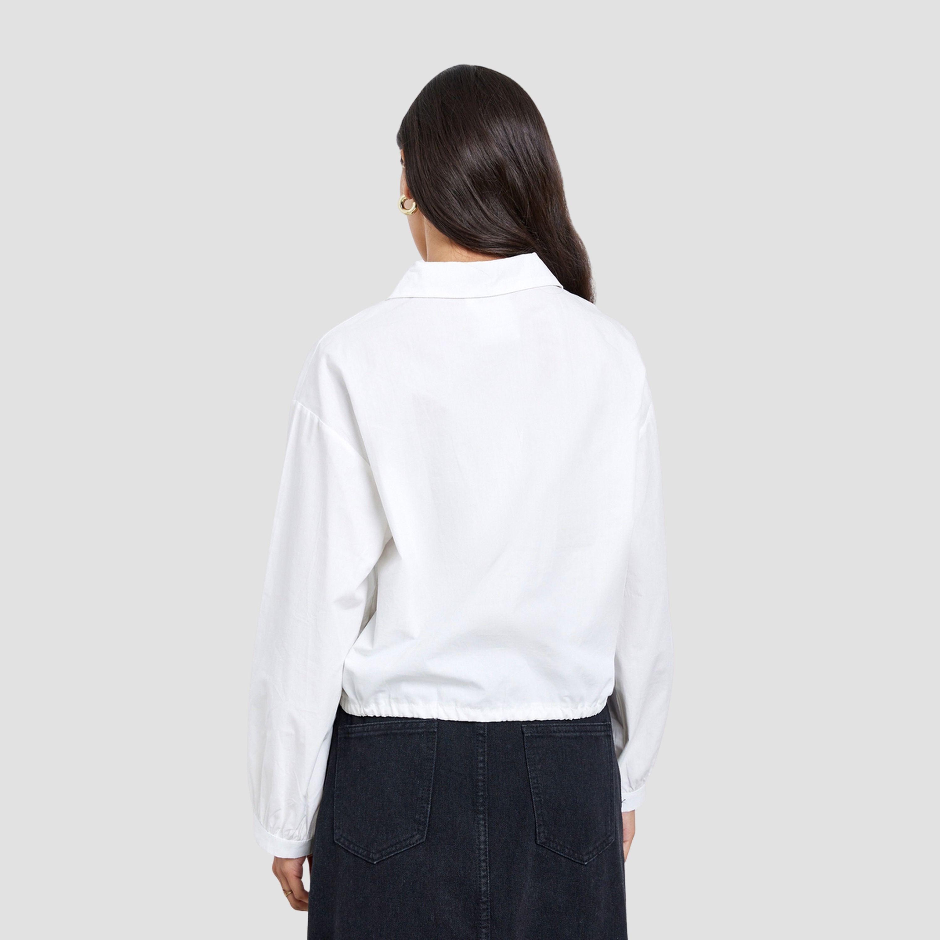 ستايلي - قميص أبيض كاجوال مع أزرار للنساء-women-clothing-shirtsandblouses-shirts-image-4